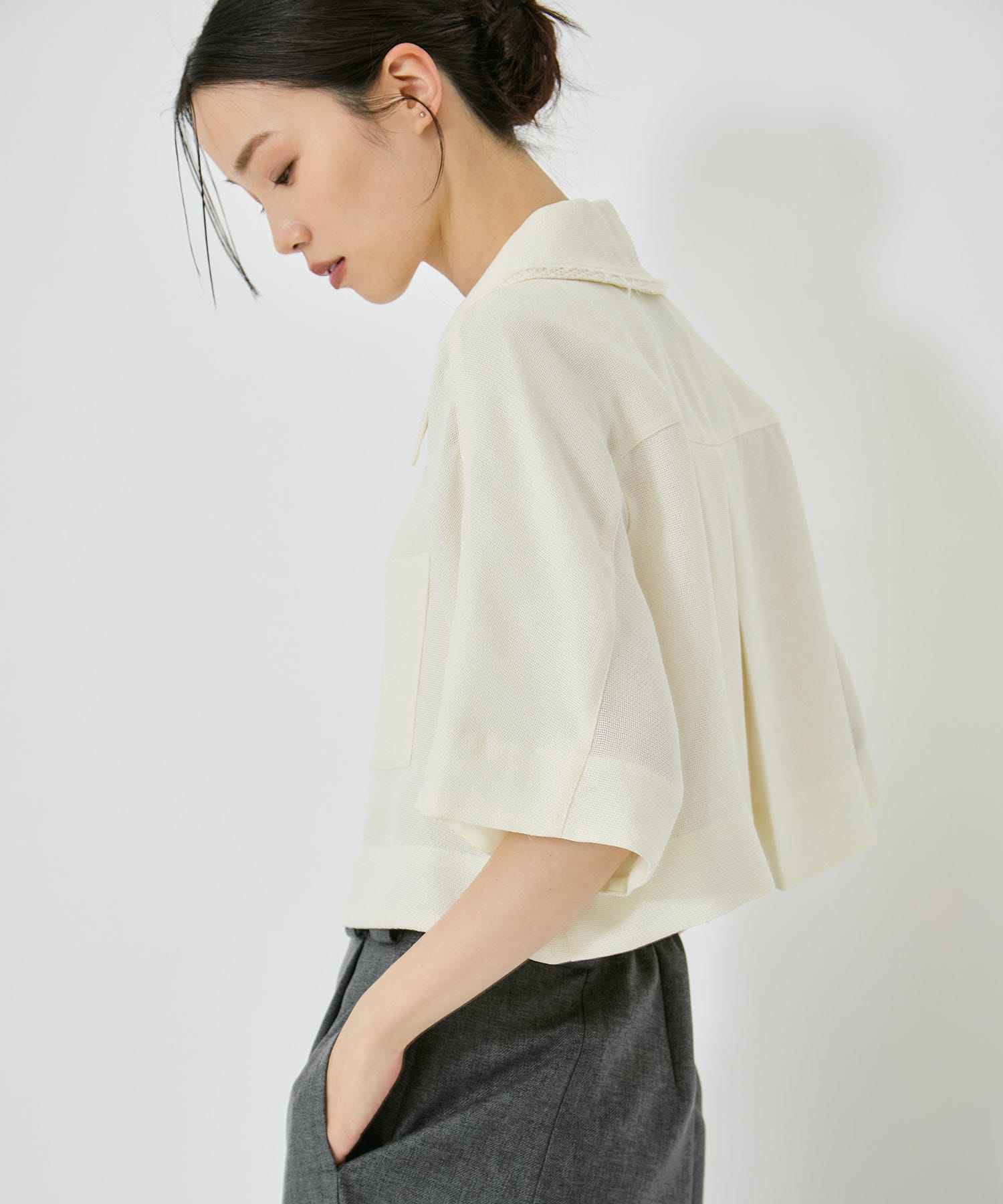 Half Sleeve Mesh Shirt STUDIOUS