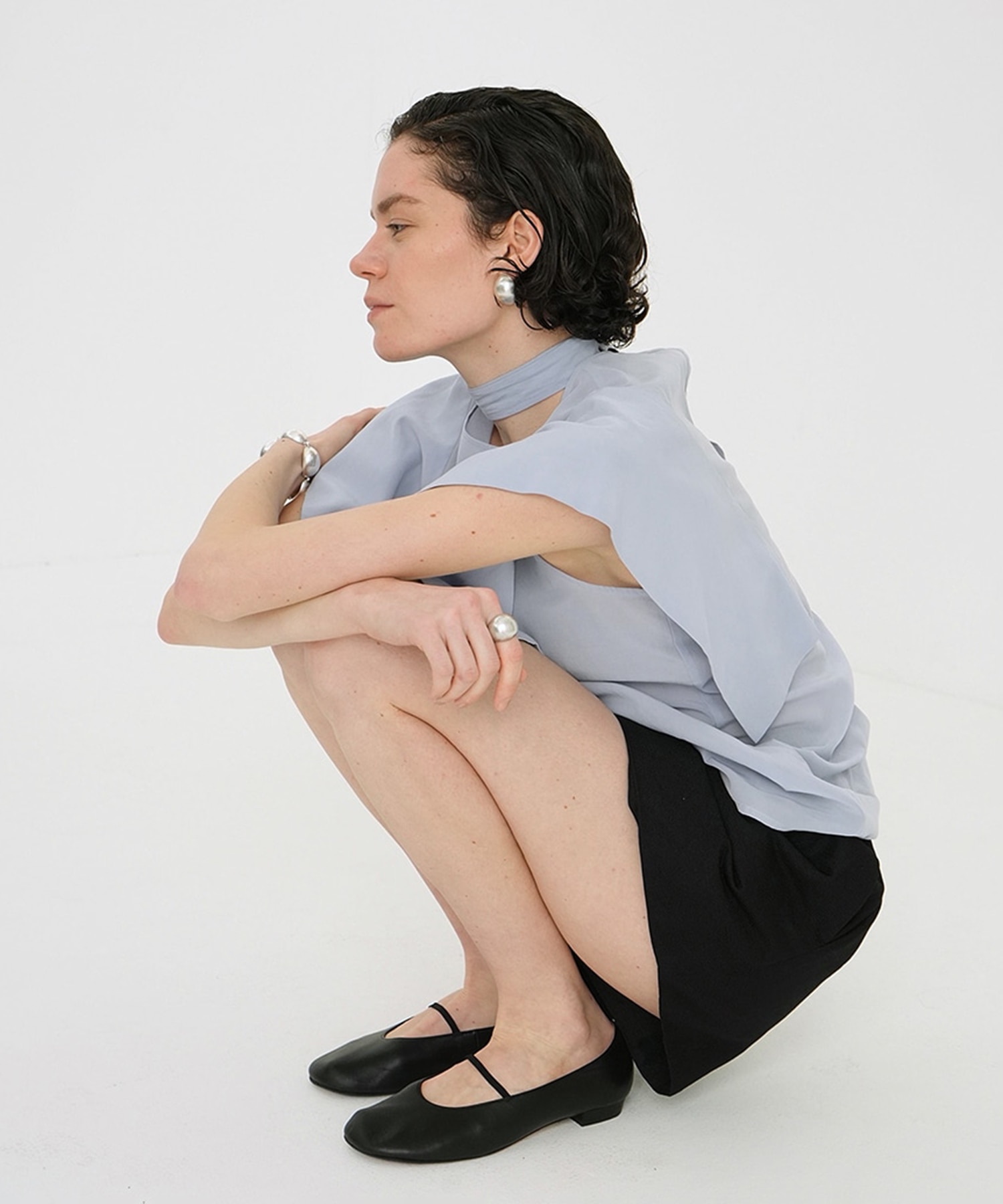 SQUARE SLEEVE BLOUSE CLANE