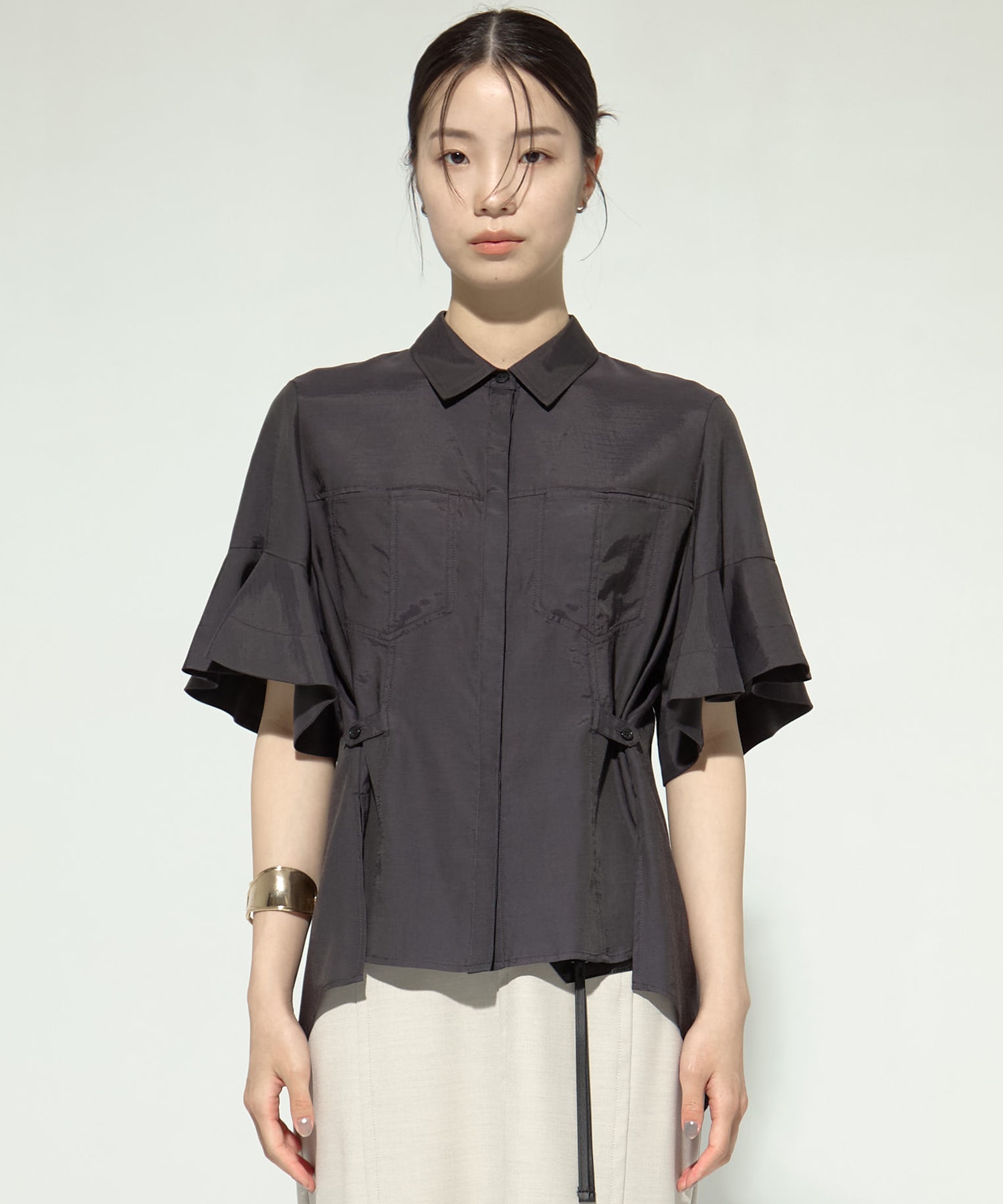Hem Flare 2way Blouse STUDIOUS