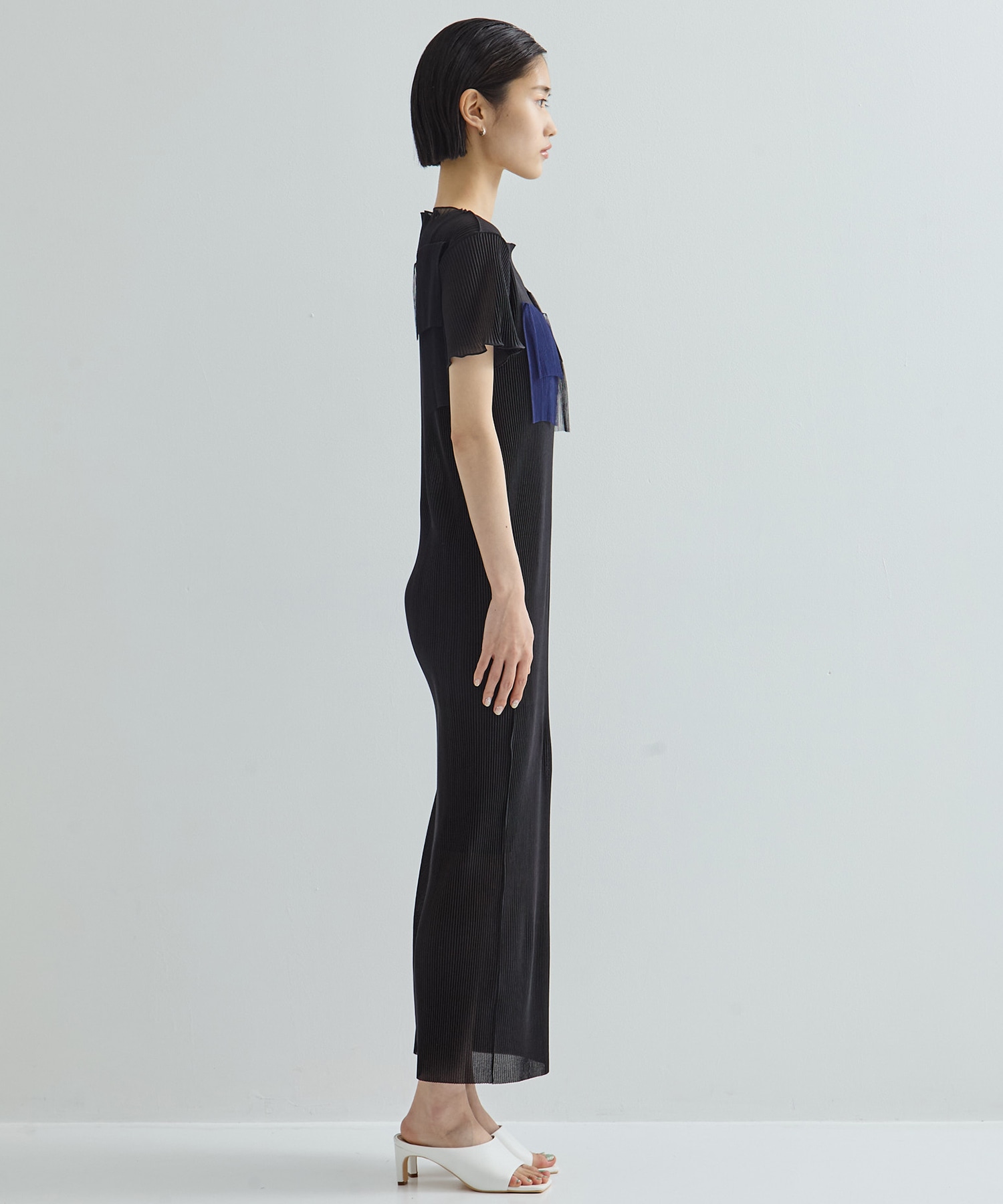 別注SHEER LAYERED SHORT SLEEVE DRESS kotohayokozawa