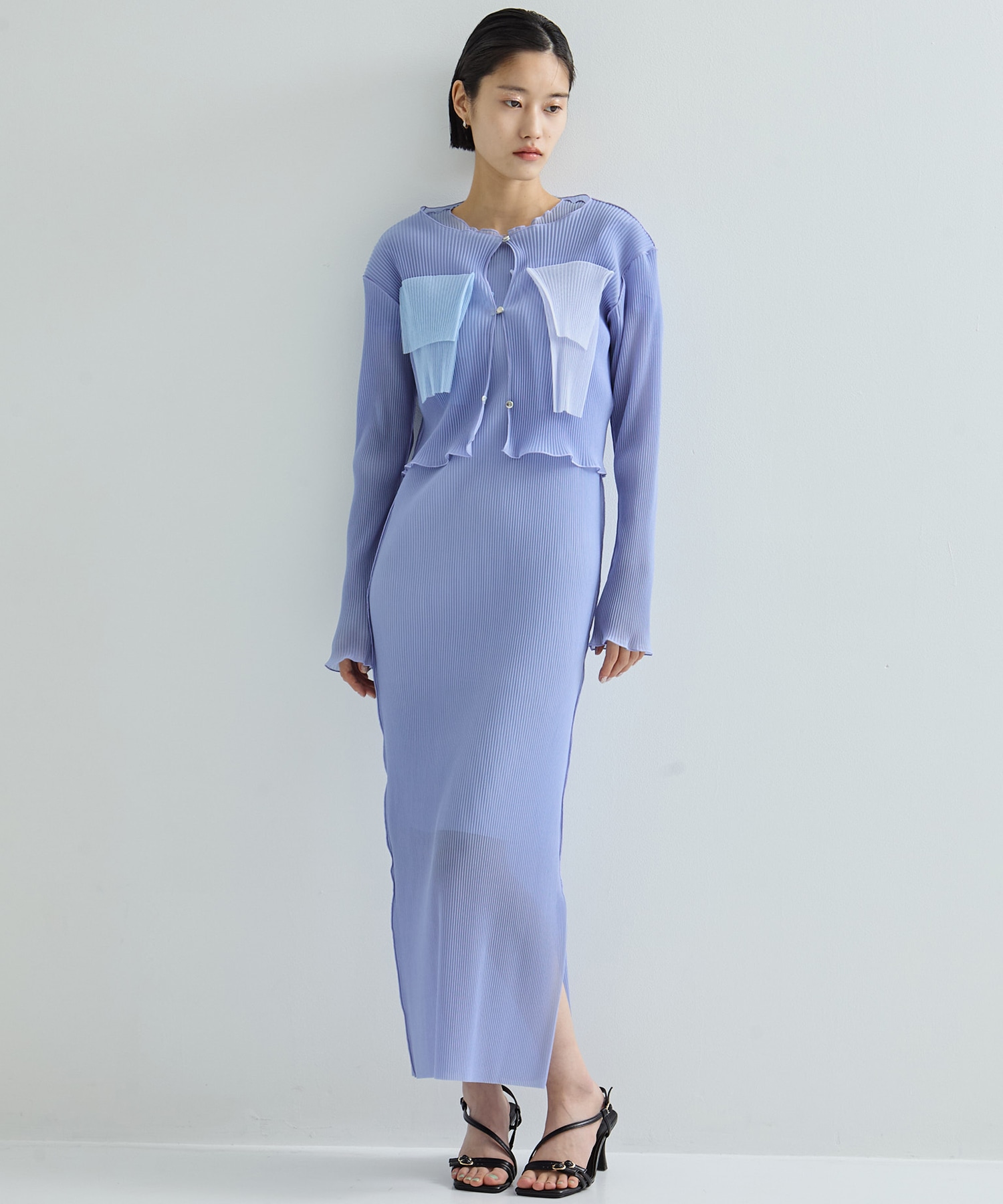 別注SHEER LAYERED SHORT SLEEVE DRESS kotohayokozawa