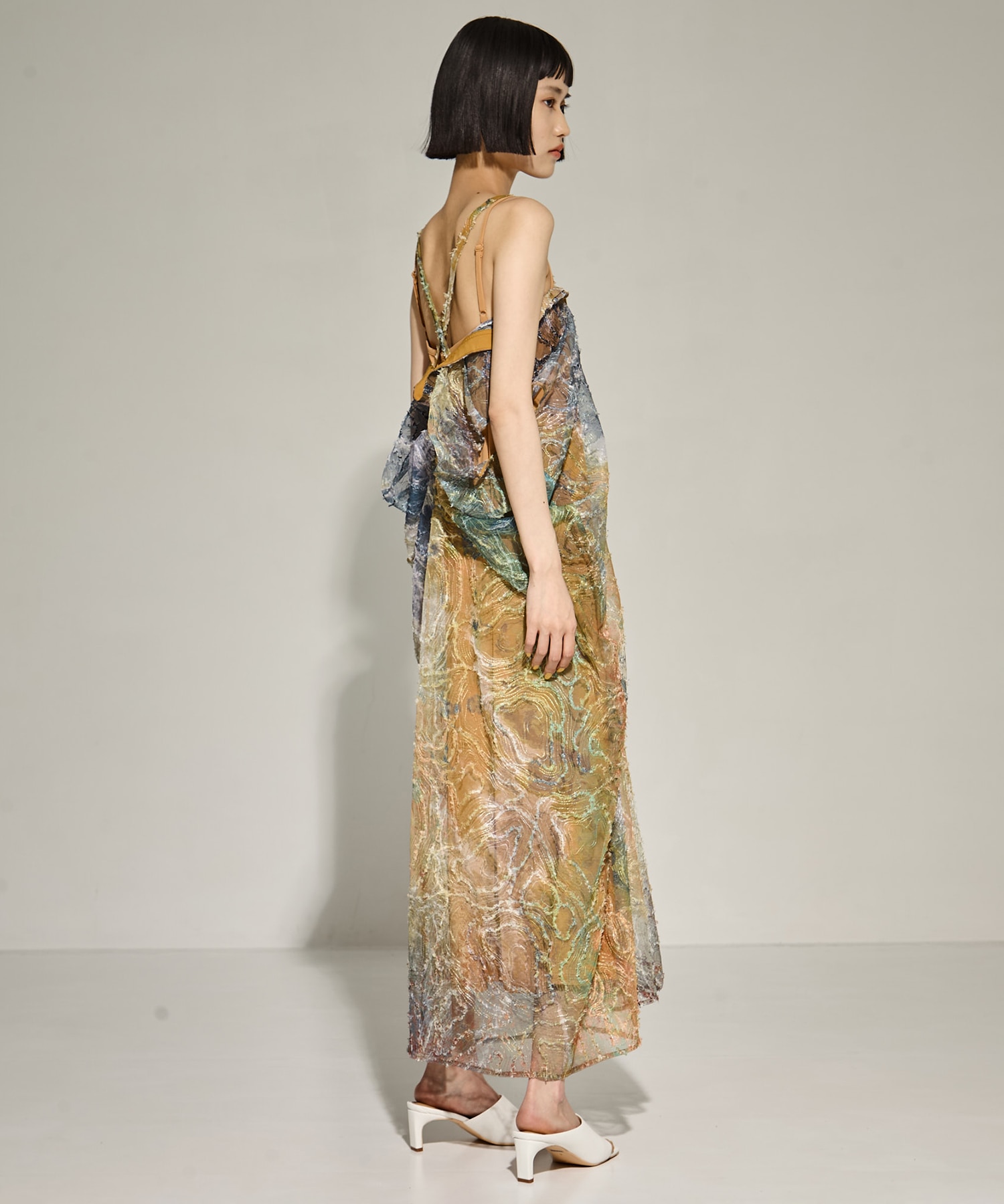 RIPPLE SHAGGY ART DRESS AMERI