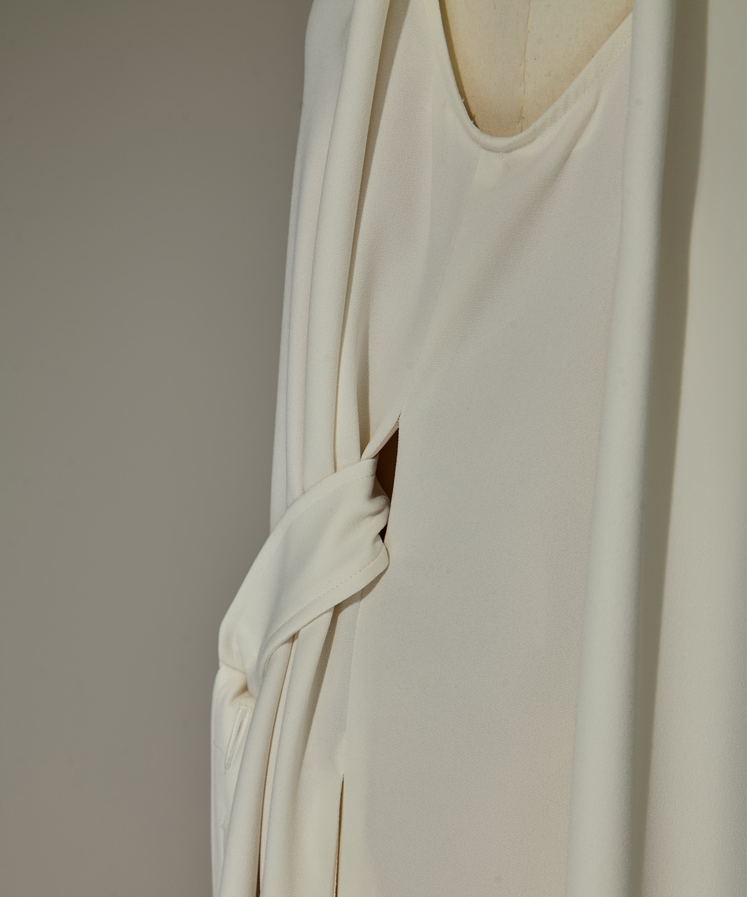 Back Satin Belted Dress STUDIOUS