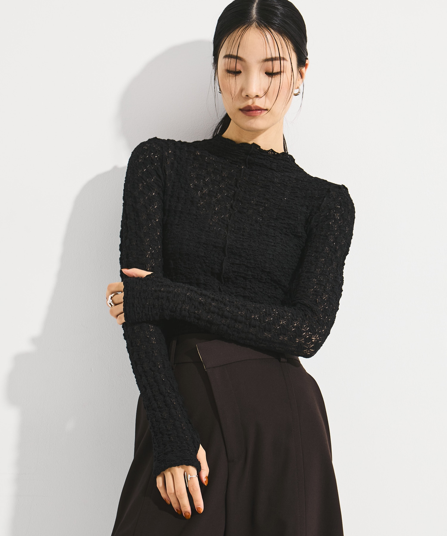 Stretch Lace Skin Top STUDIOUS