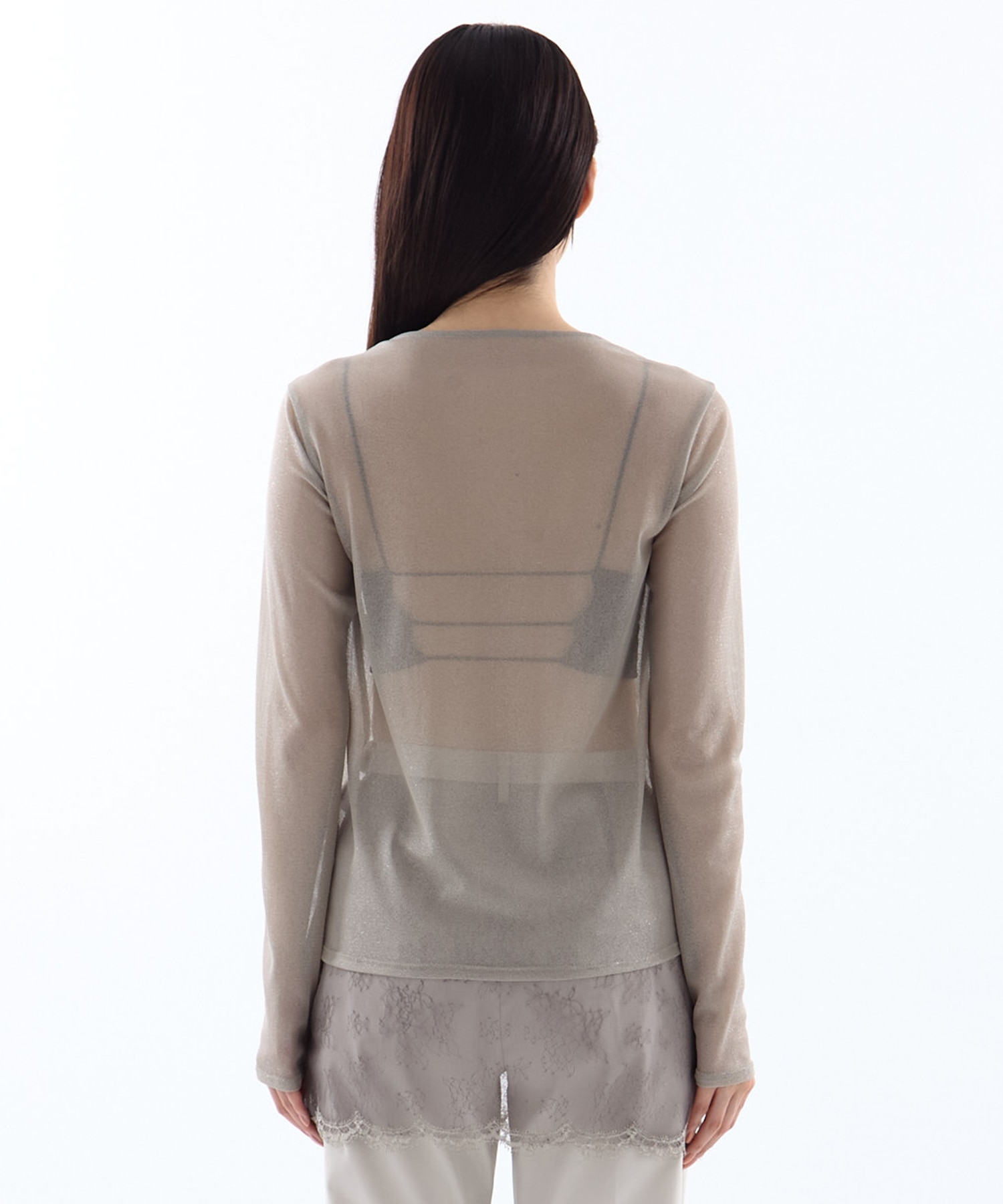 別注SHEER RIBON SKIN TOPS HOUGA