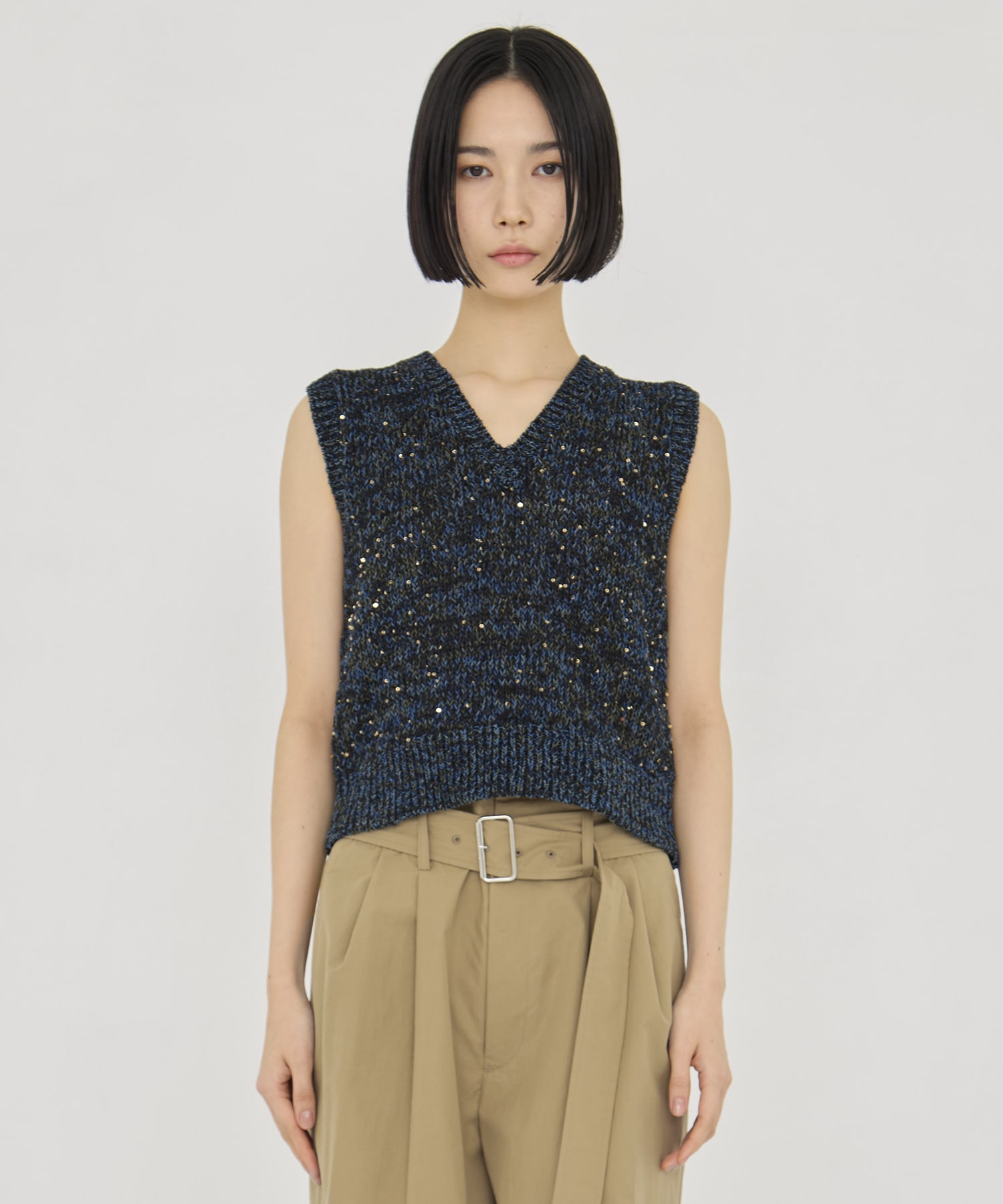 Lila Sequinned knit pullover AKIRANAKA