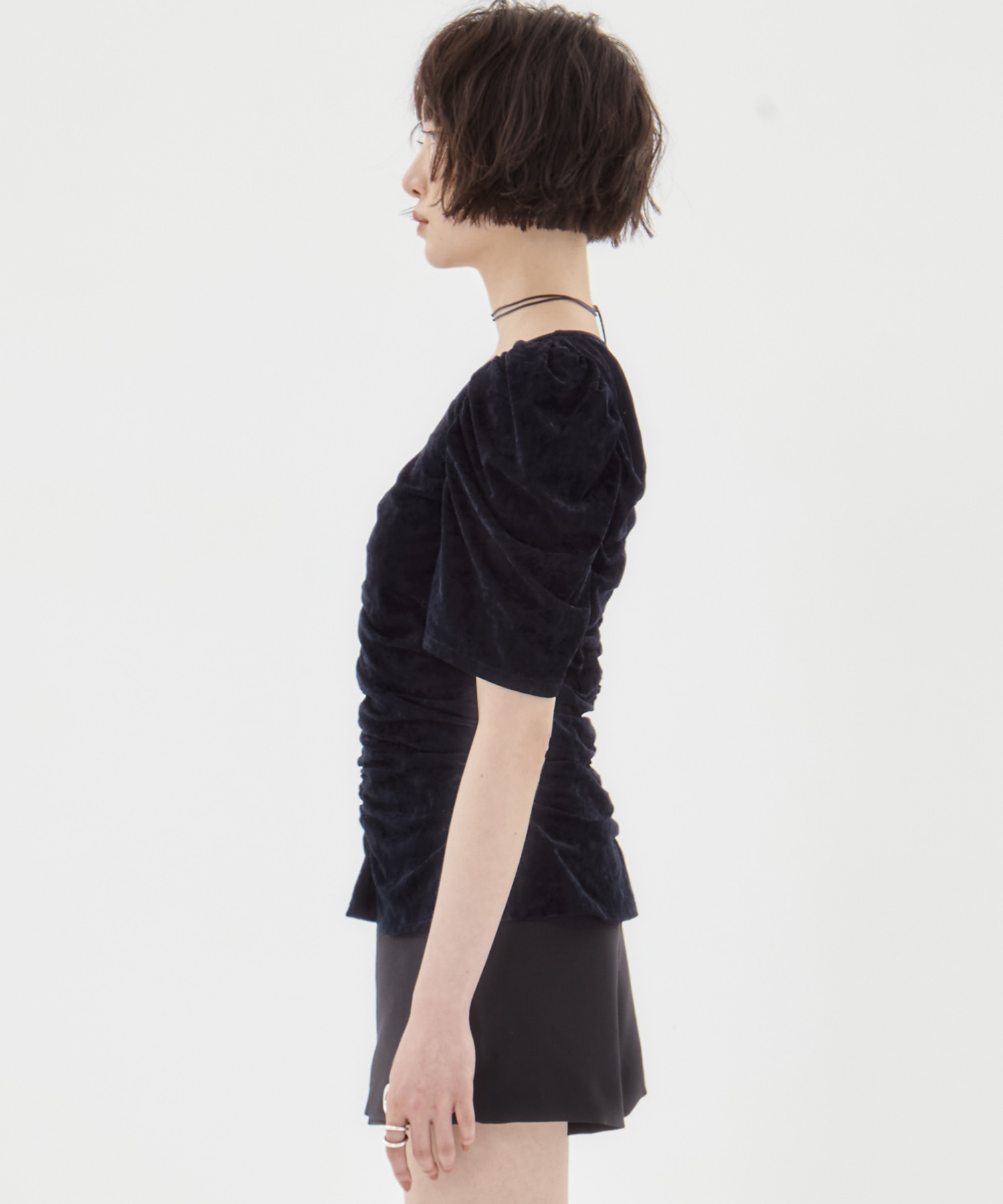 別注 VELOUR GATHERD TOP FETICO