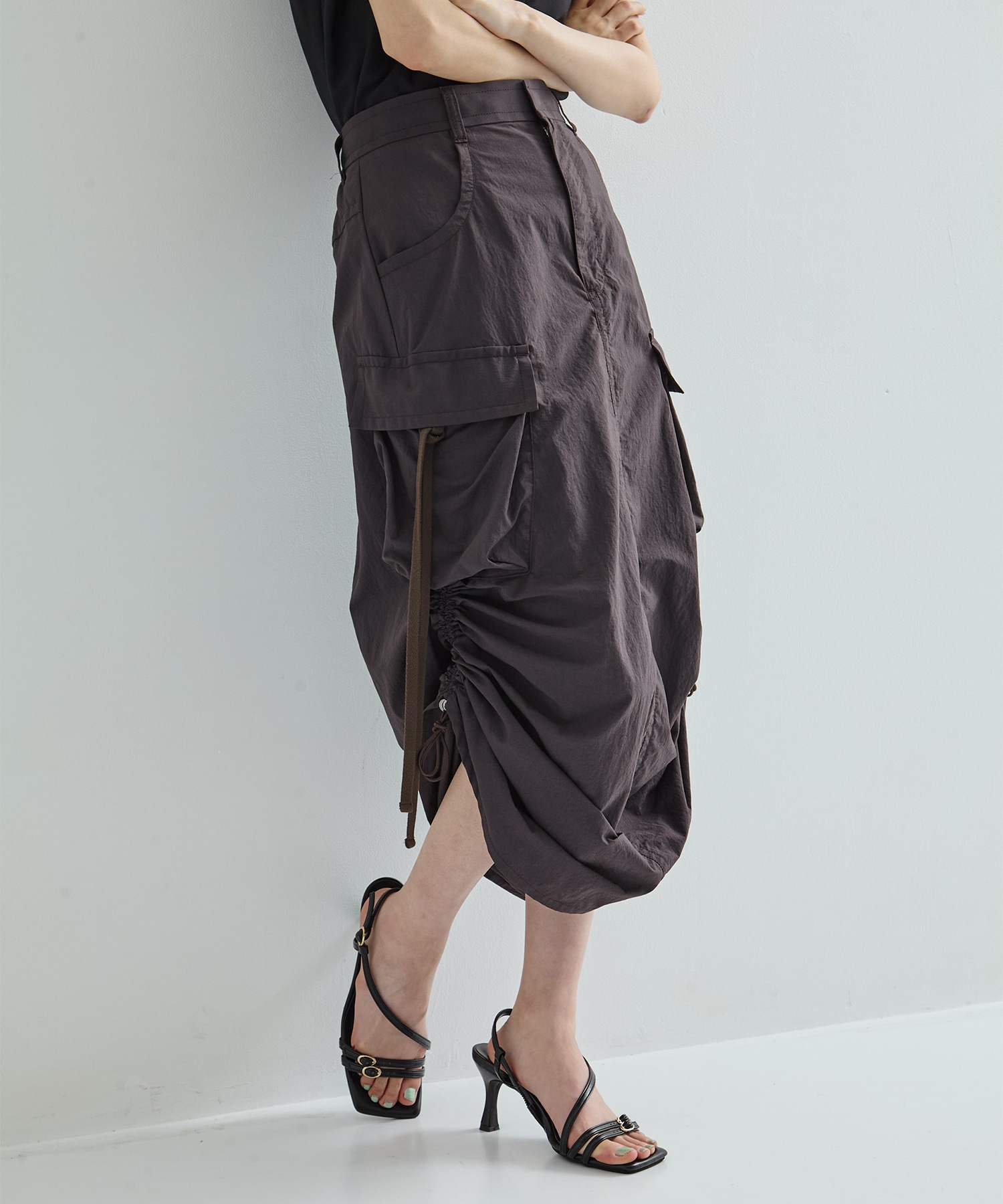 Drawstring Cargo Skirt STUDIOUS