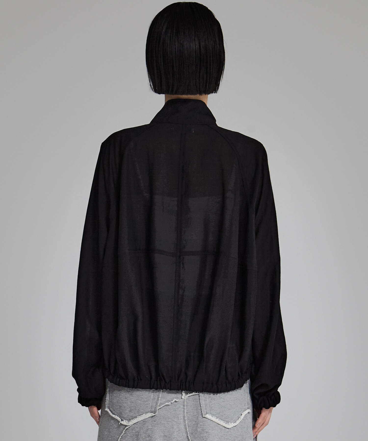 SHEER ZIP BLOUSON STUDIOUS