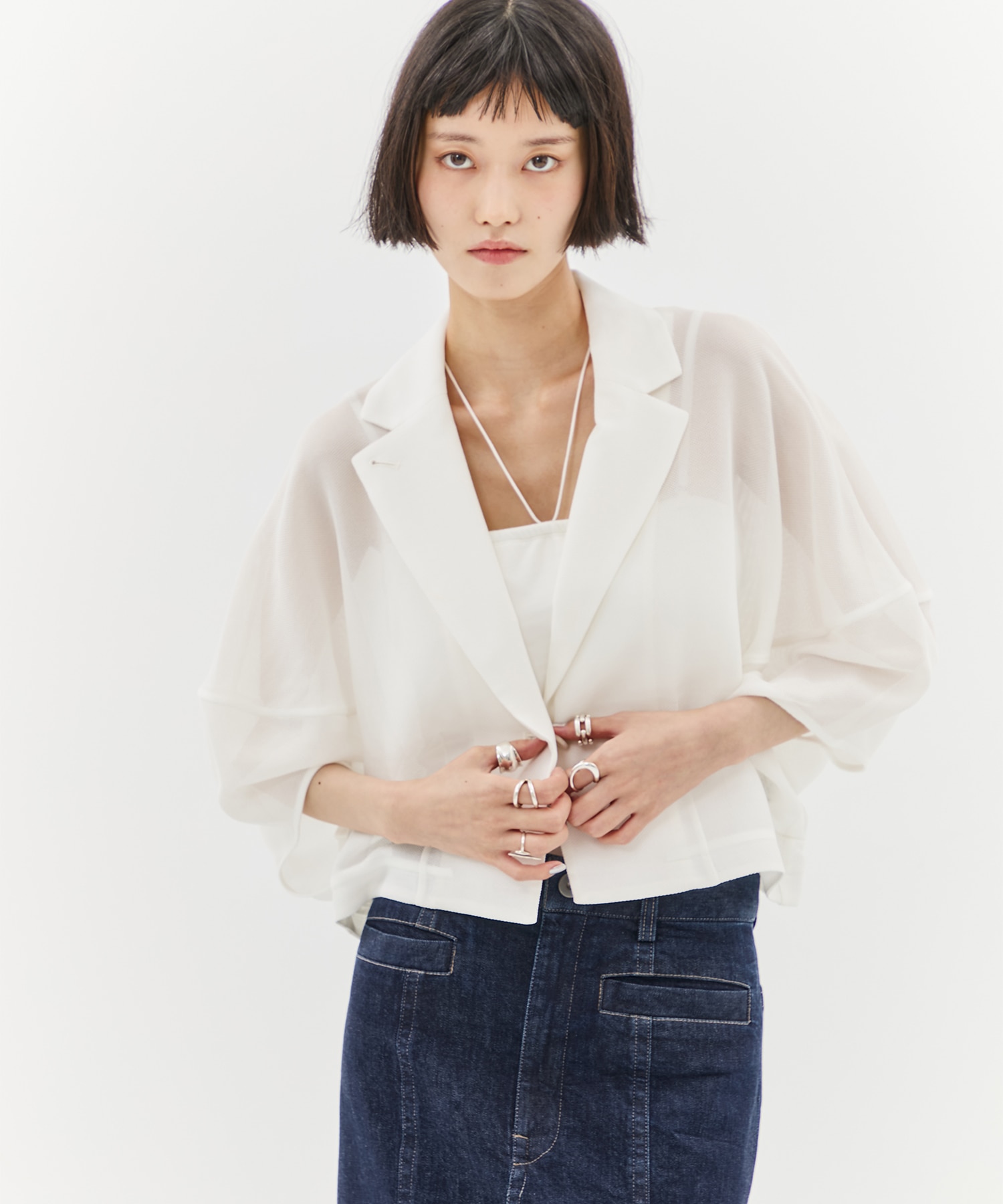 別注MESH LANTERN JACKET CLANE