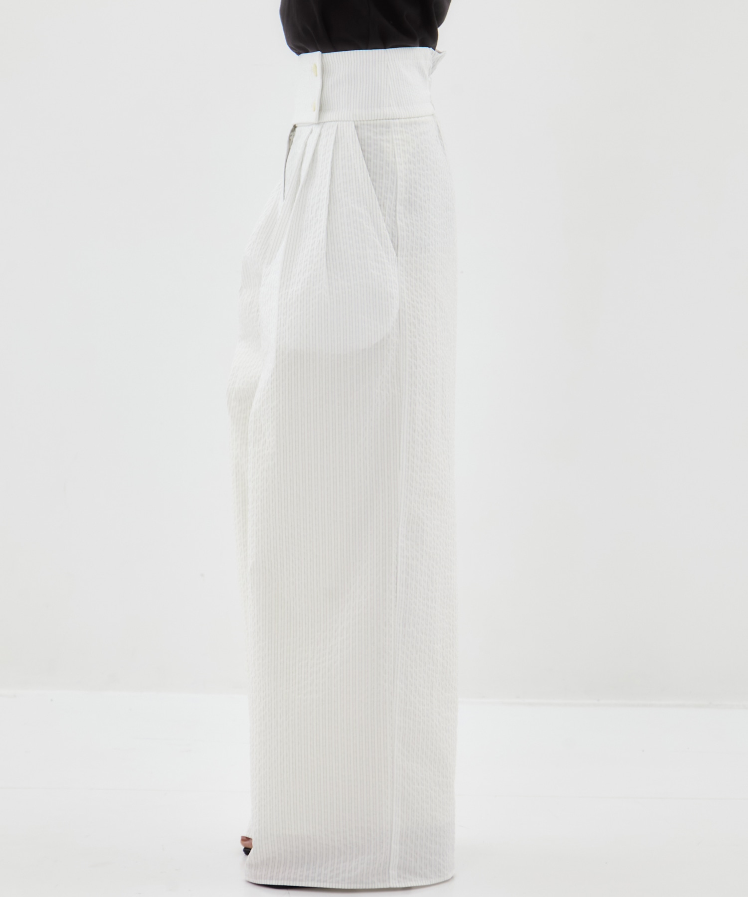 Seersucker Flare Pants STUDIOUS