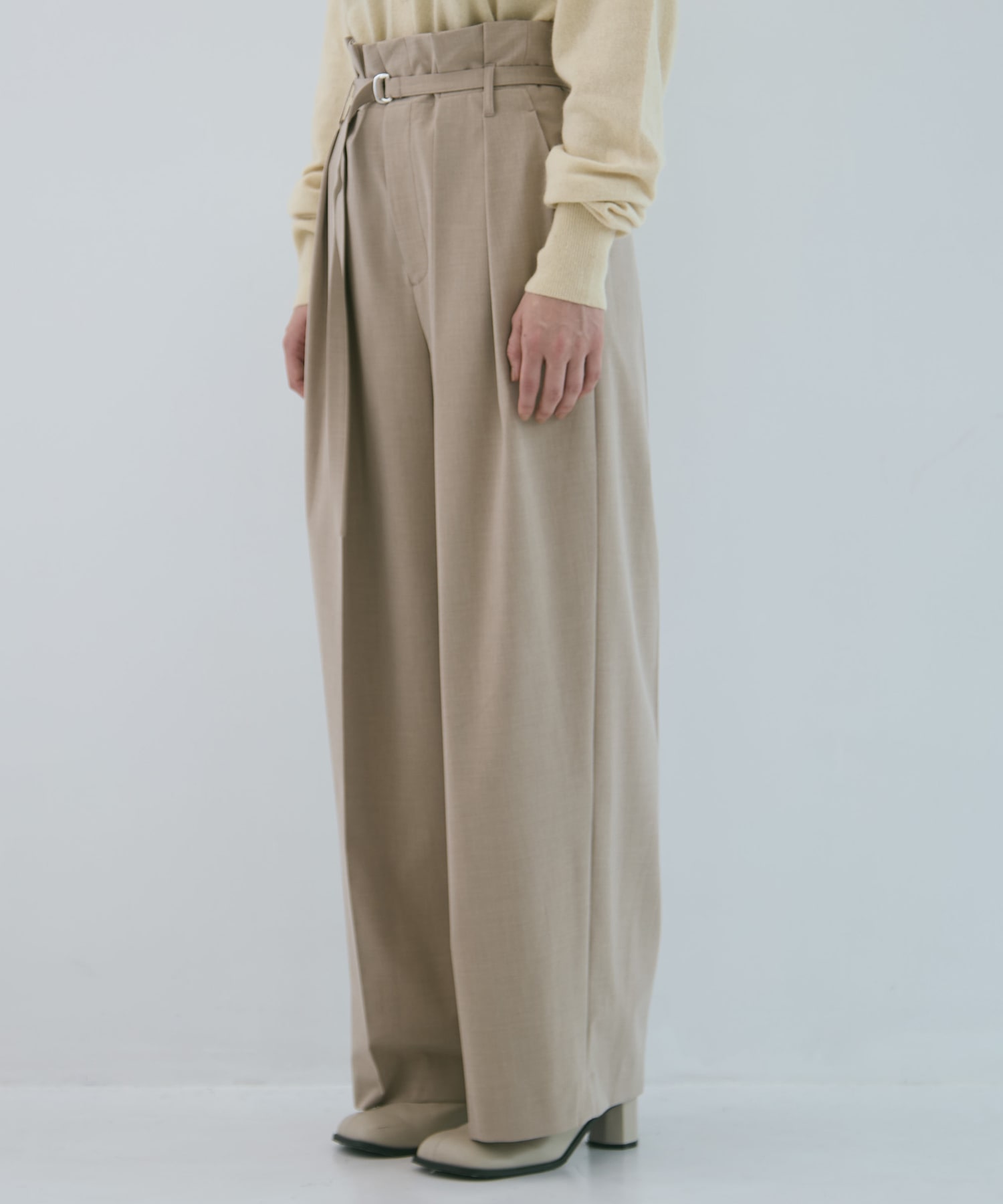 Belted High Waist Trousers STUDIOUS