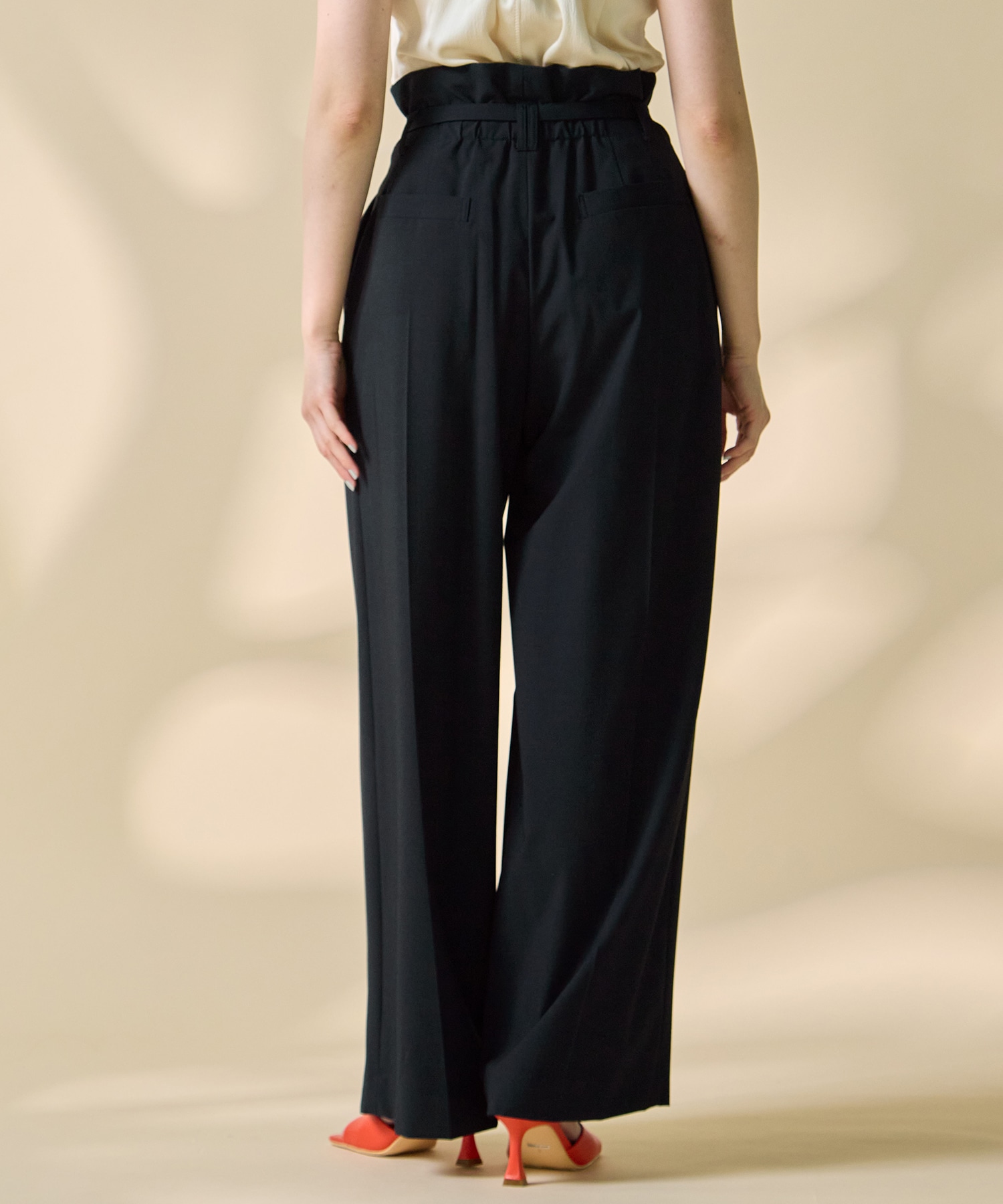 Belted High Waist Trousers STUDIOUS