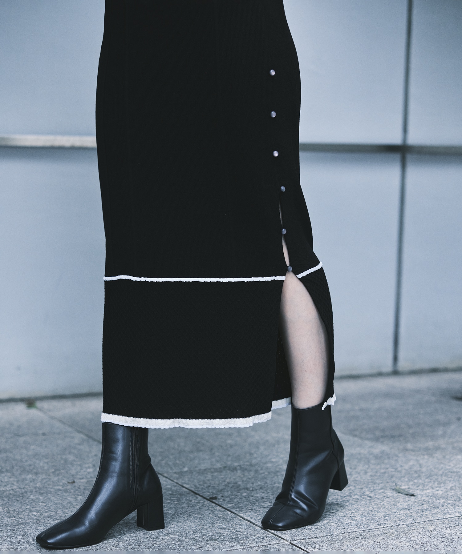 Floral Motif Intarsia Knitted Dress Mame Kurogouchi