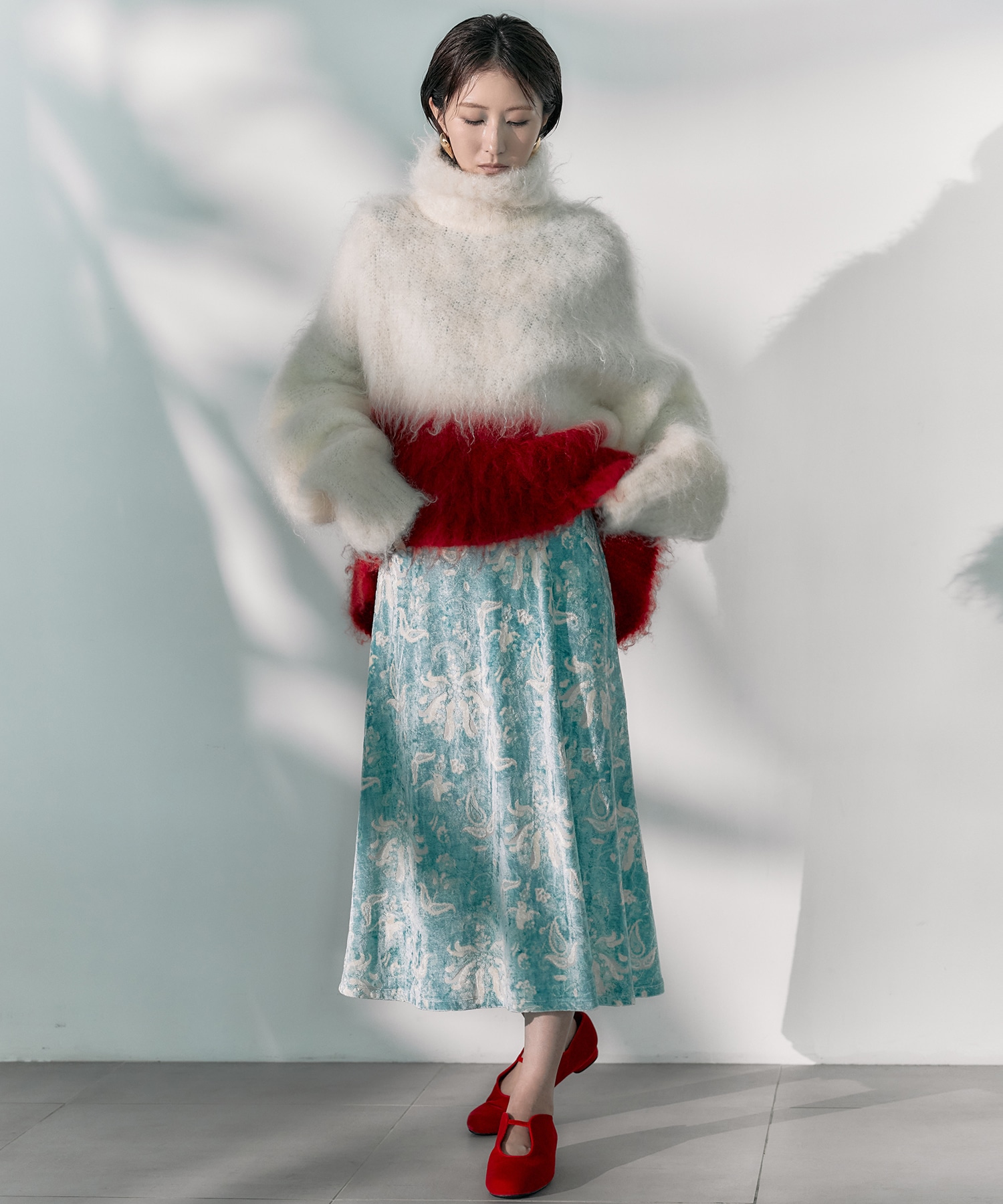 別注 Velour Jersey High Neck Dress Mame Kurogouchi