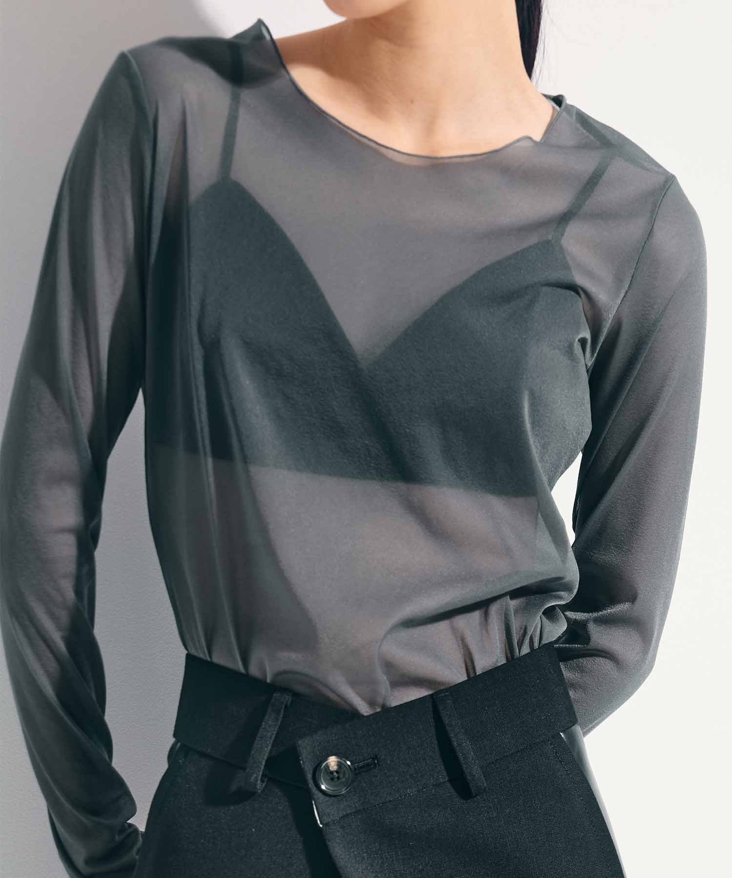 3way Camisole & Sheer Long T STUDIOUS