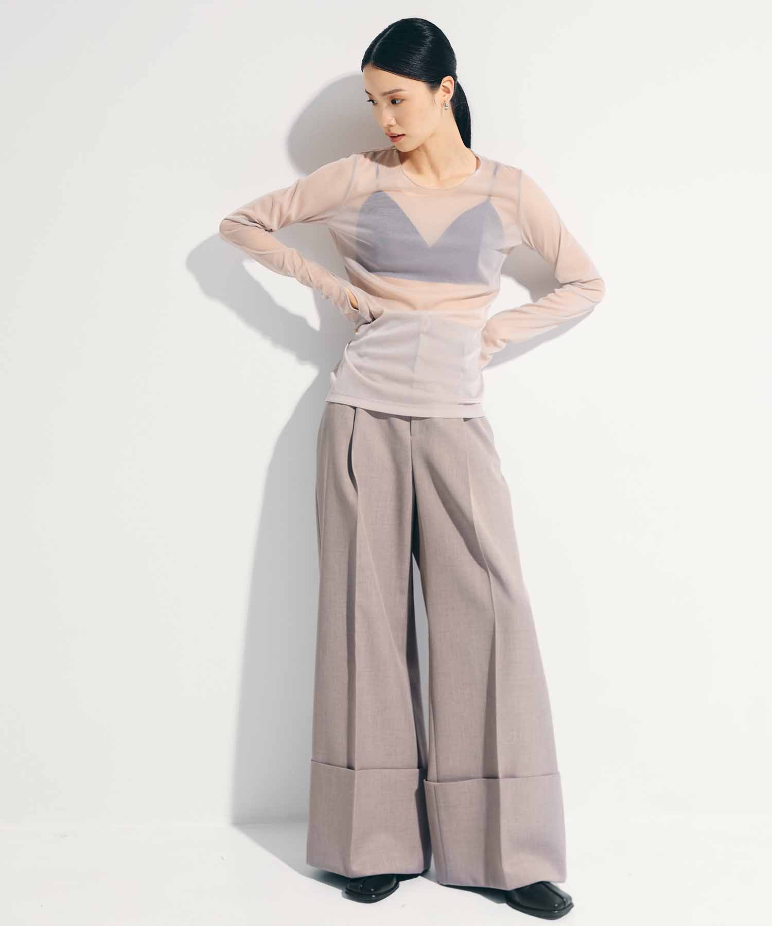 3way Camisole & Sheer Long T STUDIOUS