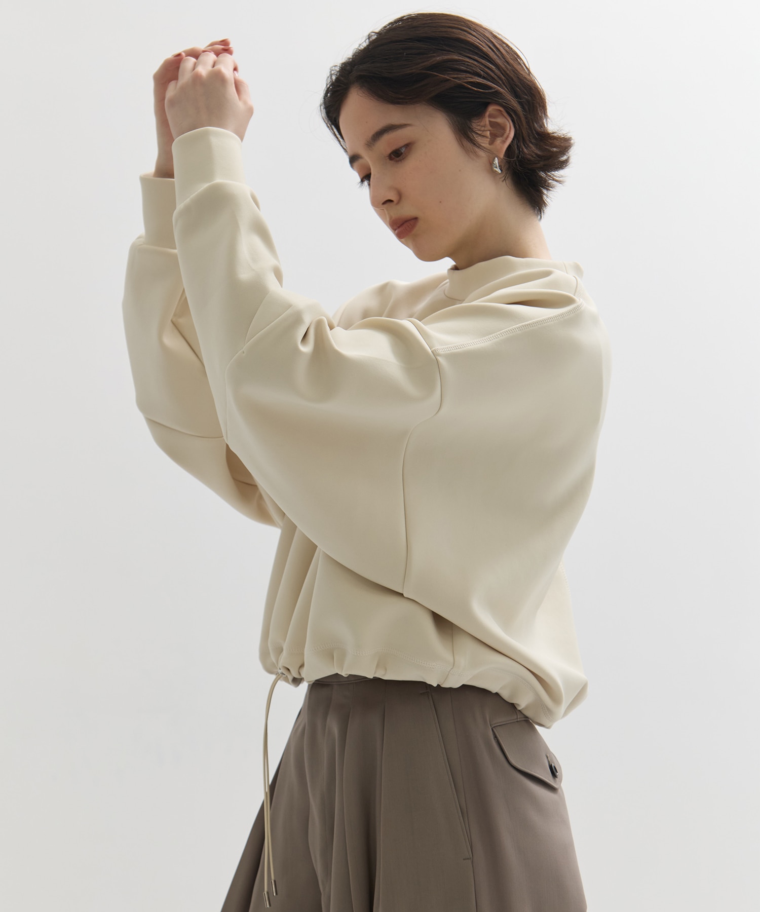 Draw Cord Cropped T UJOH