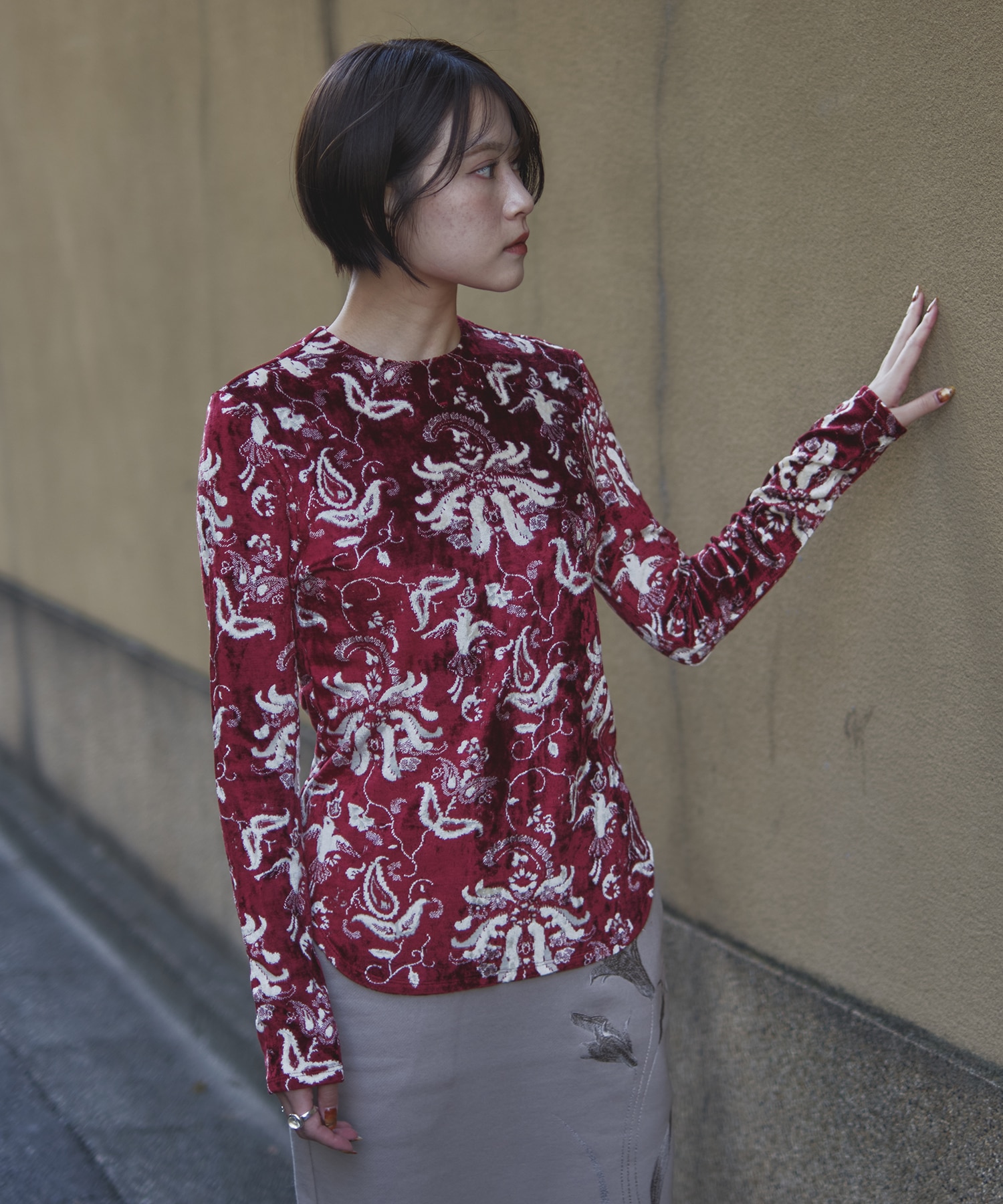 Velour Jersey Top Mame Kurogouchi