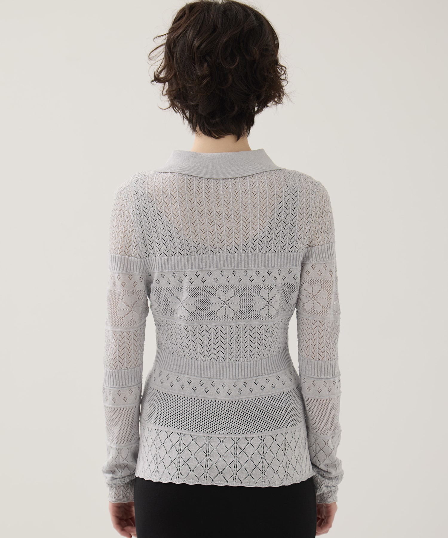 Flower Lace Knit Top EMILY ODA