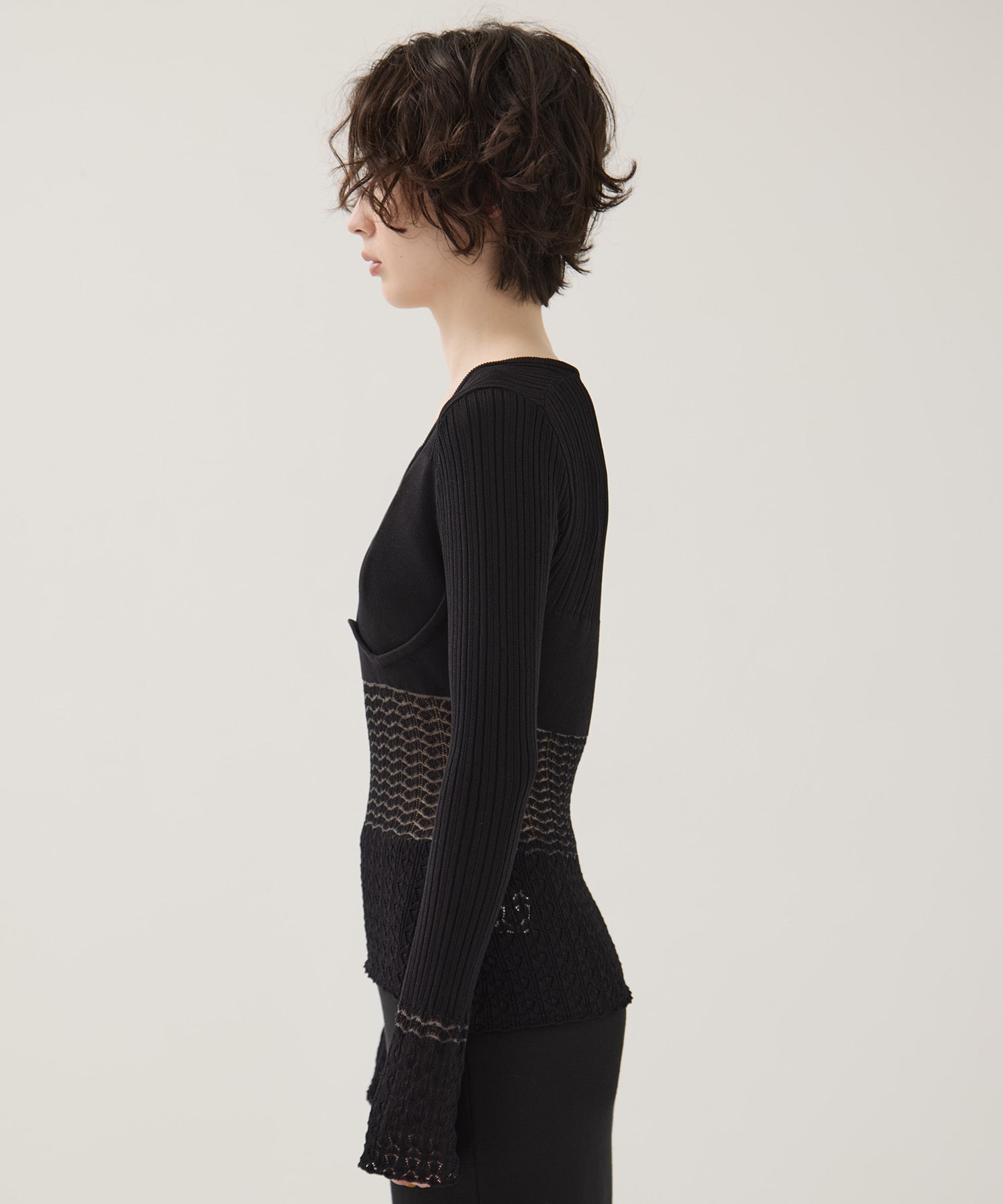 別注Square Neck Ripple Knit EMILY ODA