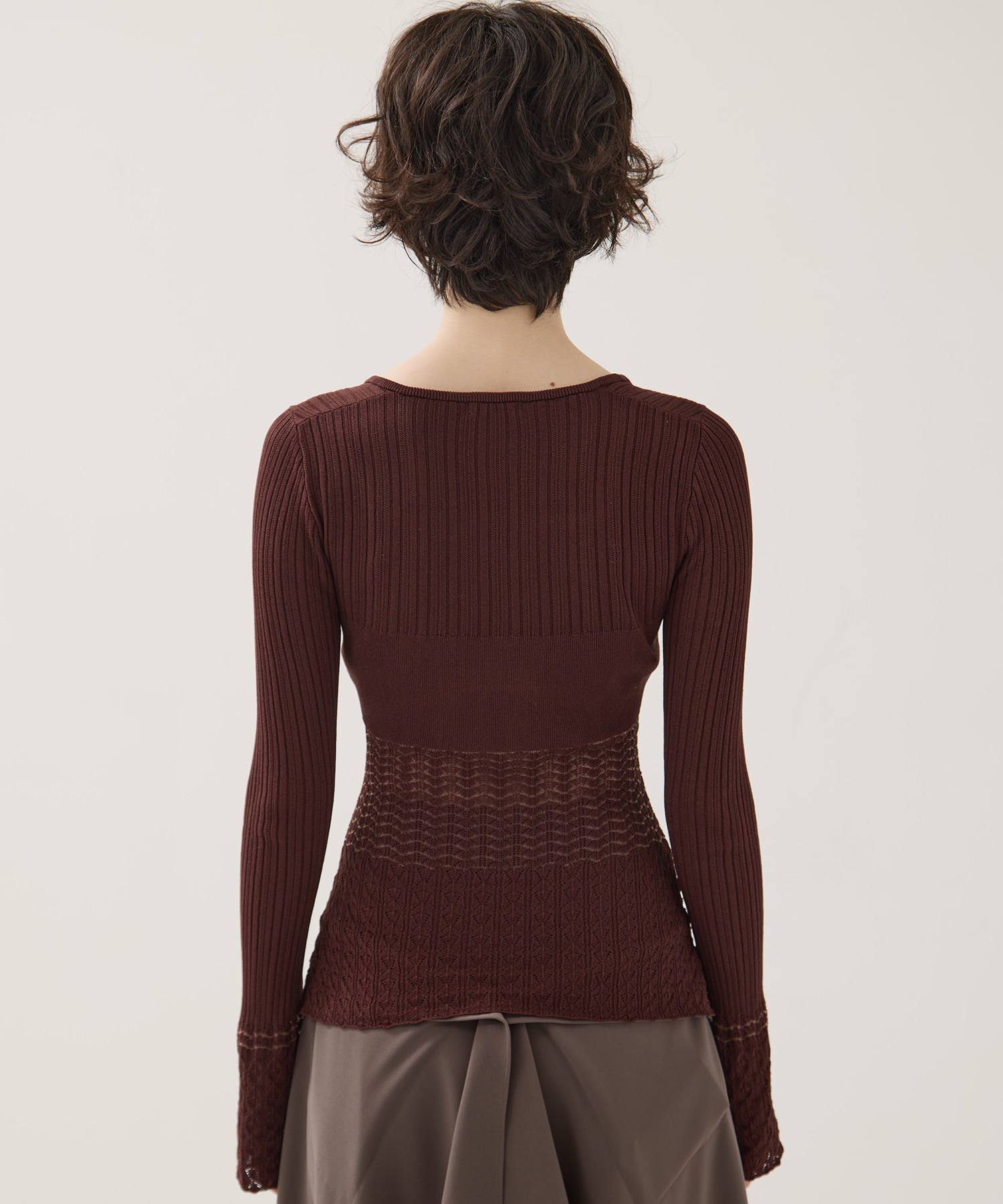 別注Square Neck Ripple Knit EMILY ODA
