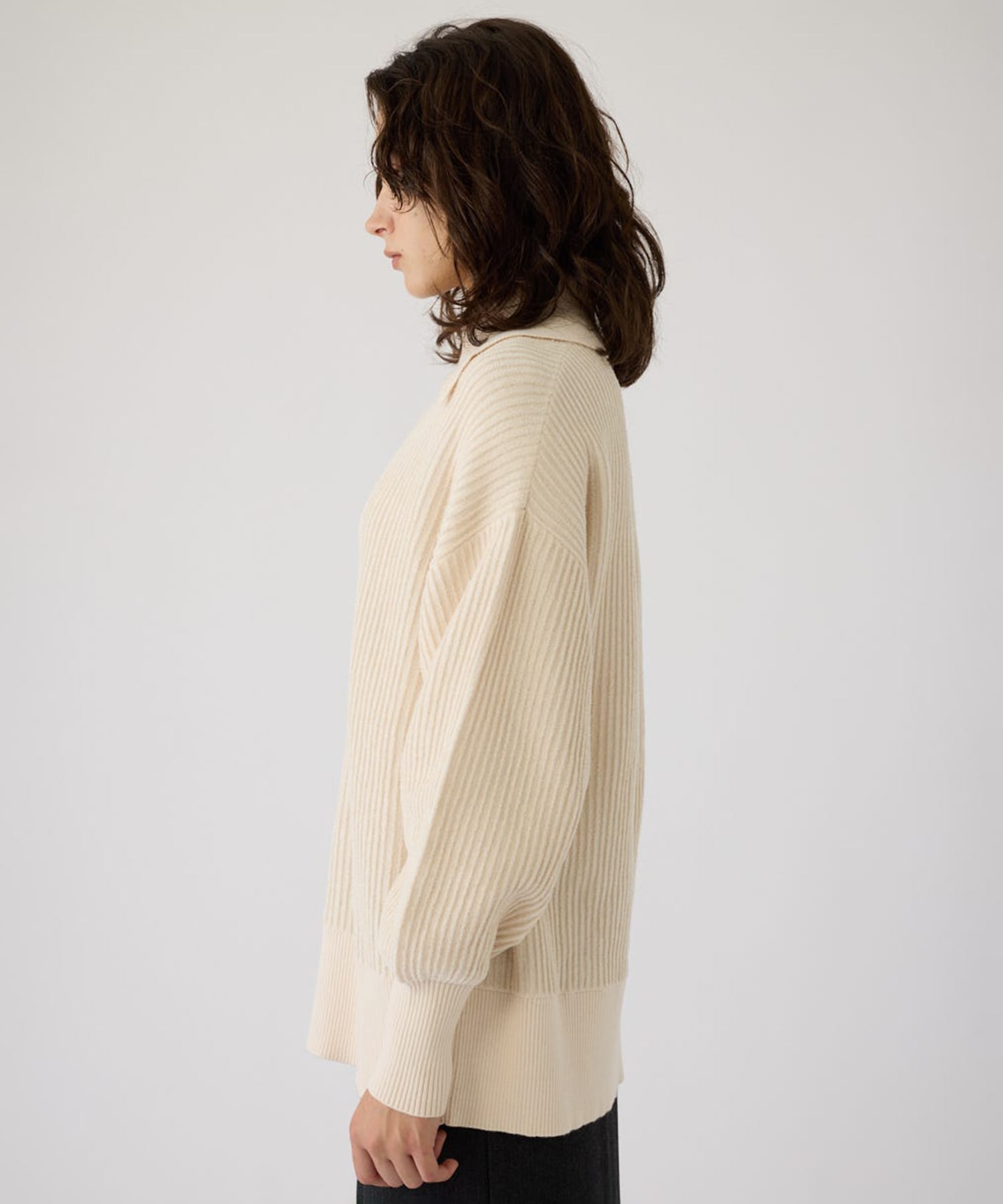 Basic coller rib pullover RIM.ARK