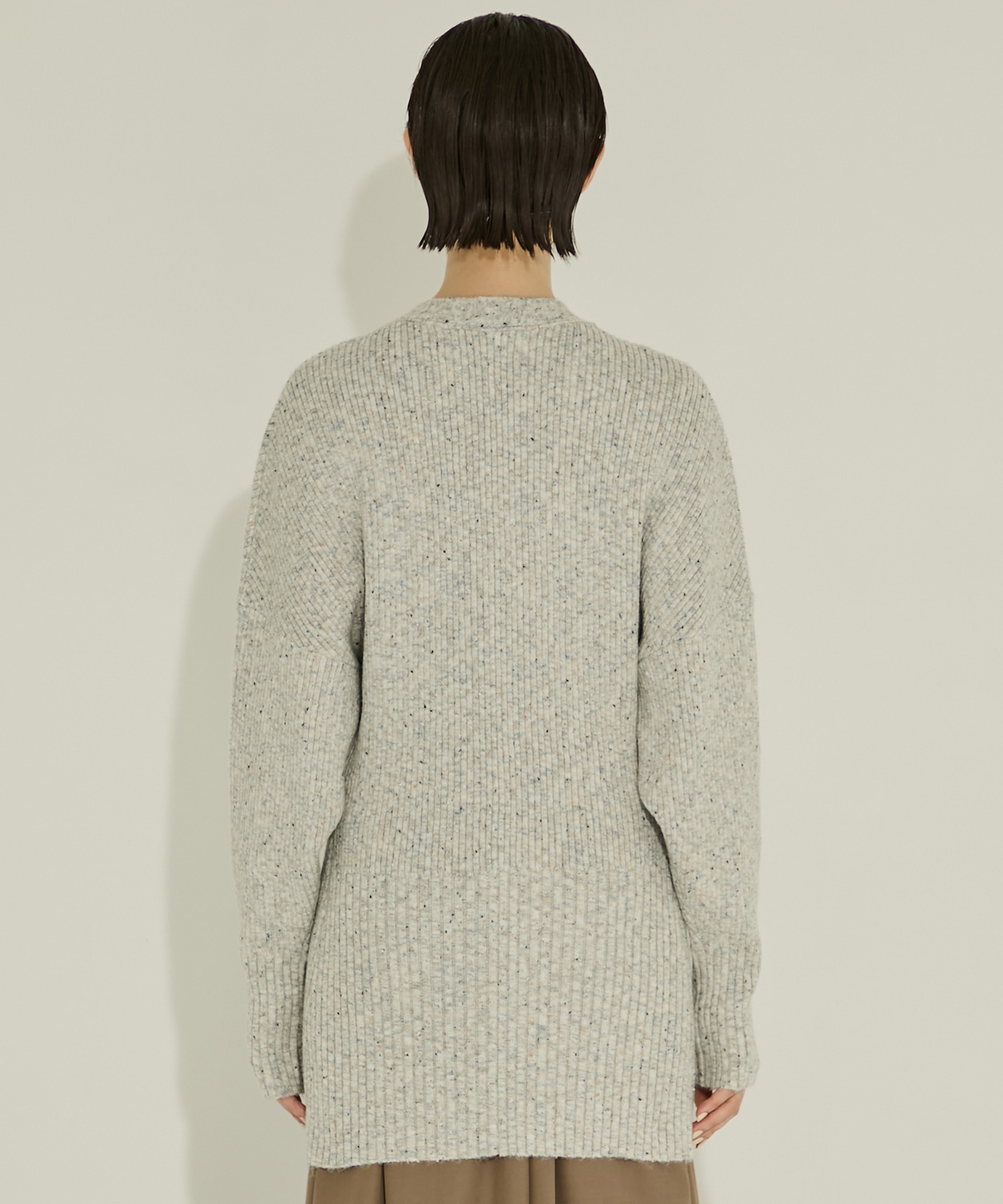 Greer melange knit cardigan AKIRANAKA