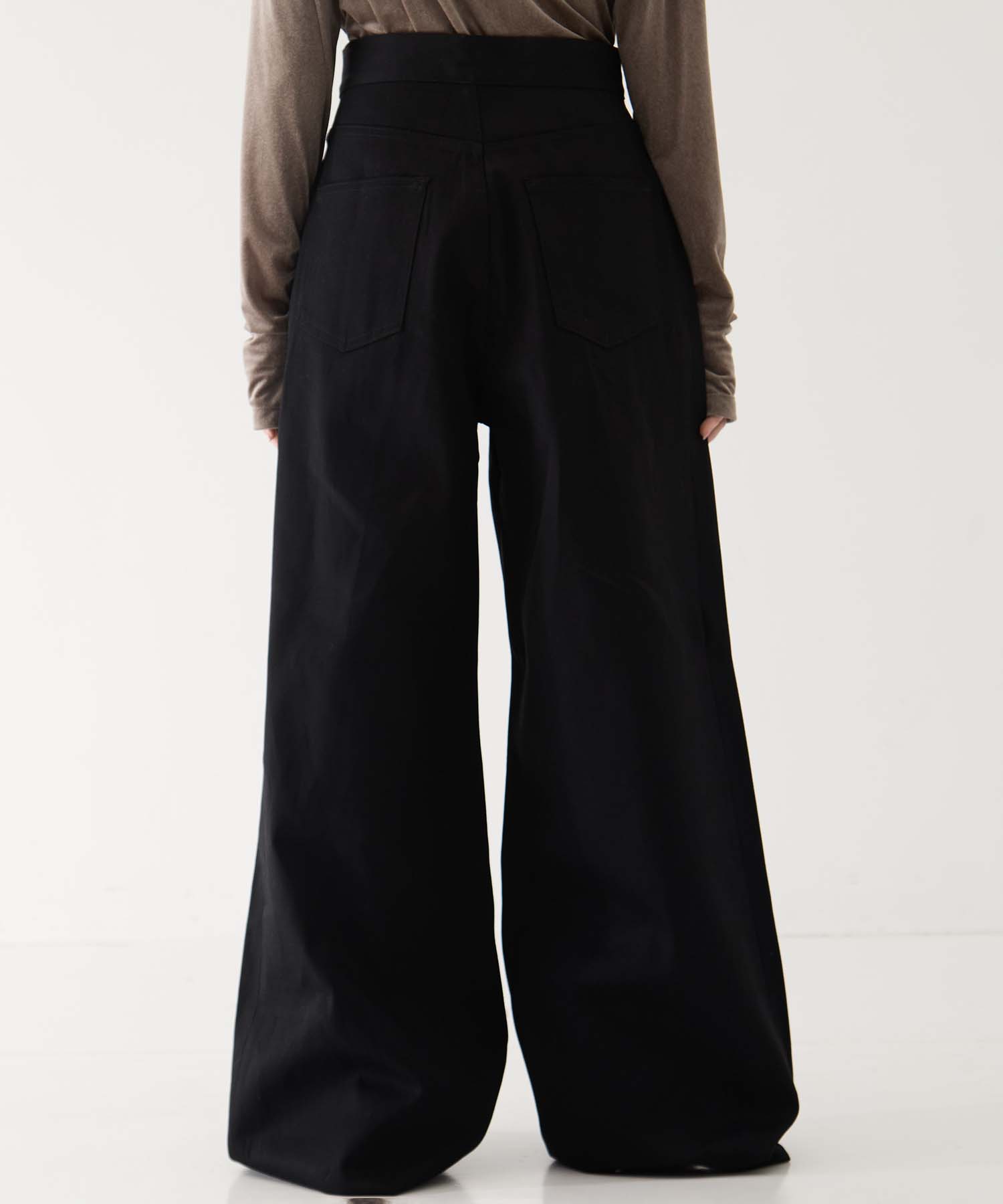RIGID DENIM WIDE PANTS (SHORT LENGTH) JOHN LAWRENCE SULLIVAN