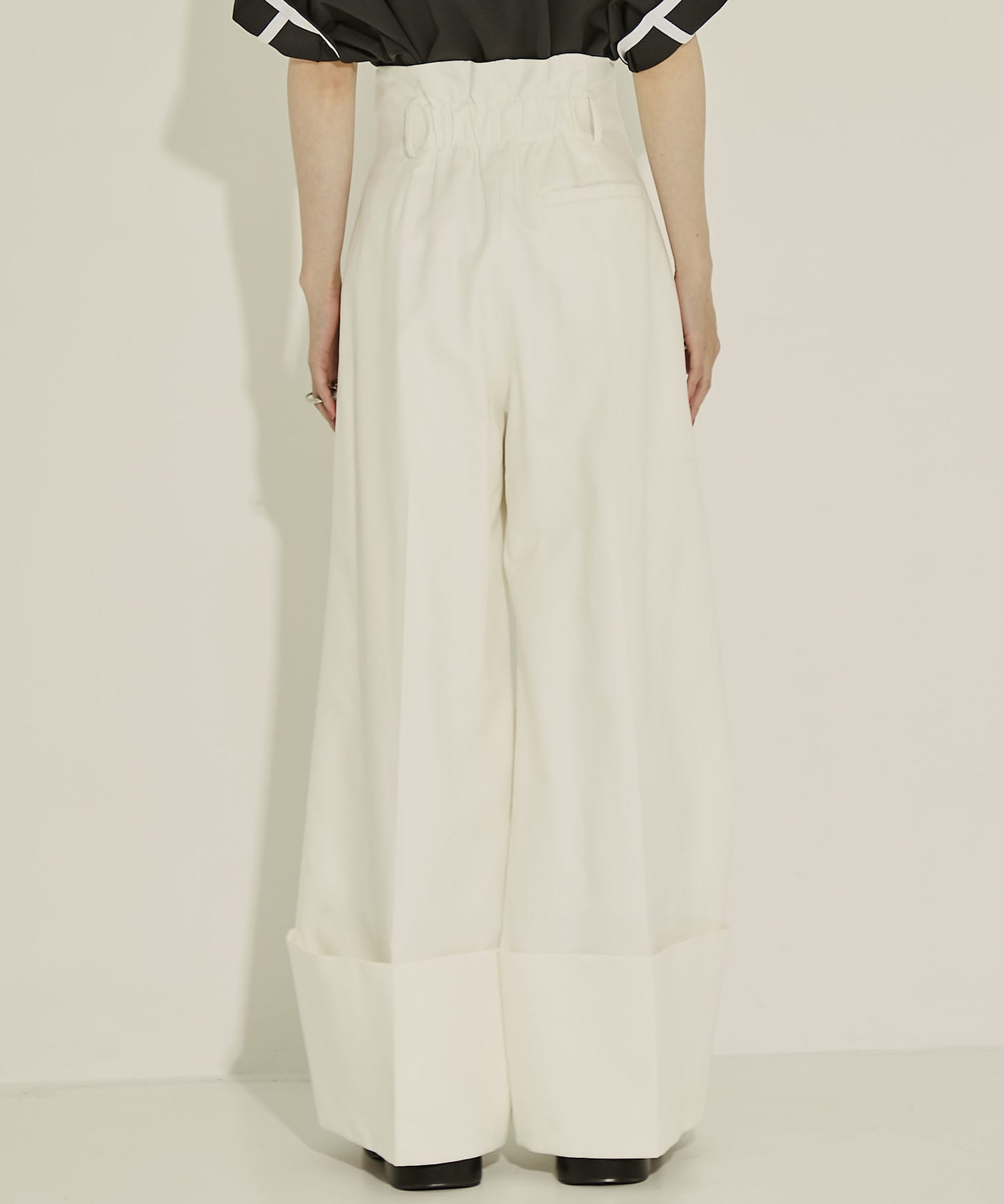Wide Double Hem Trousers STUDIOUS