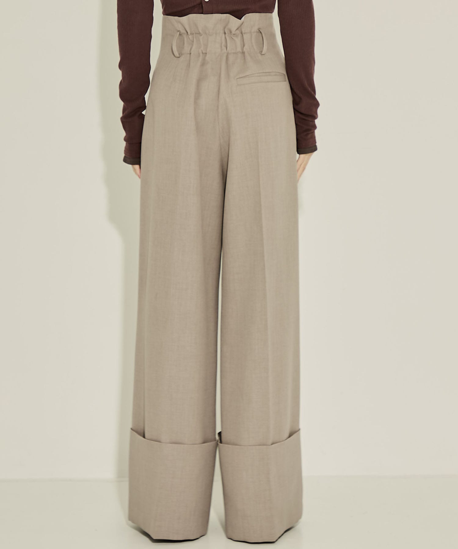Wide Double Hem Trousers STUDIOUS