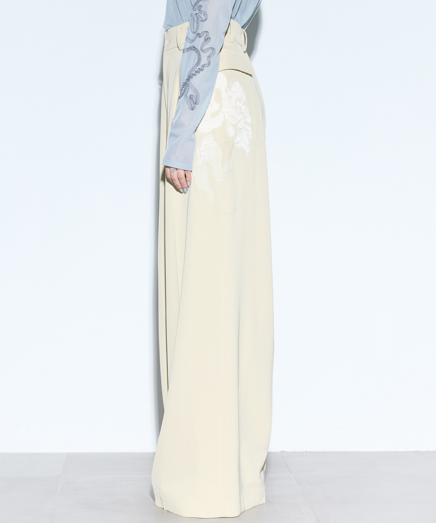 Patchwork embroidered slacks MURRAL