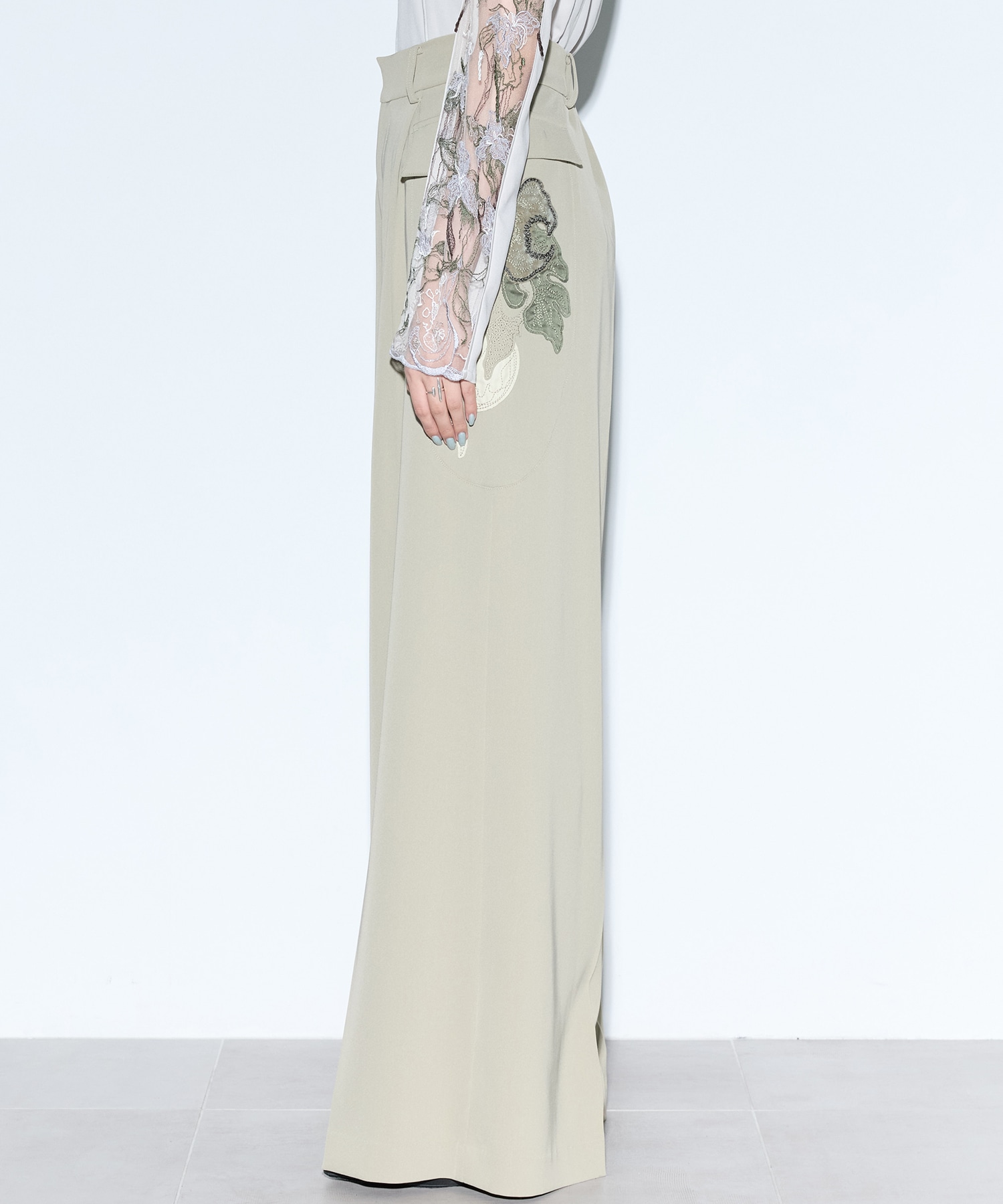 Patchwork embroidered slacks MURRAL