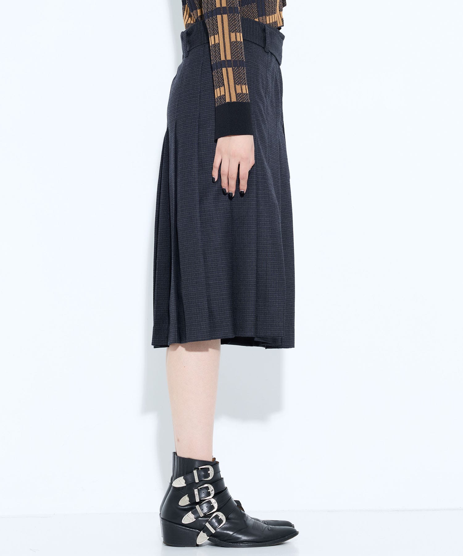 Wool check skirt TOGA