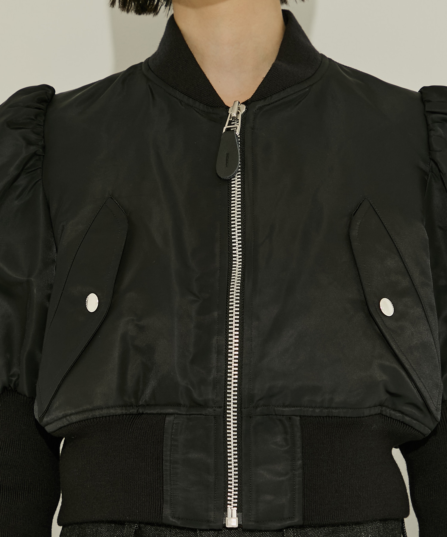 NYLON BOLERO BOMBER JACKET(M BLACK): JOHN LAWRENCE SULLIVAN
