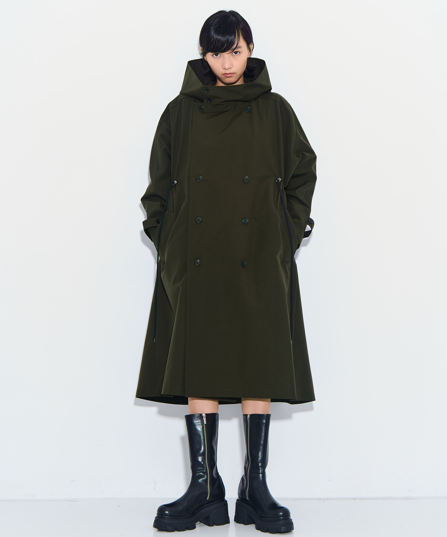 リサイクルシェルタフタ　トレンチコート VACHEMENT