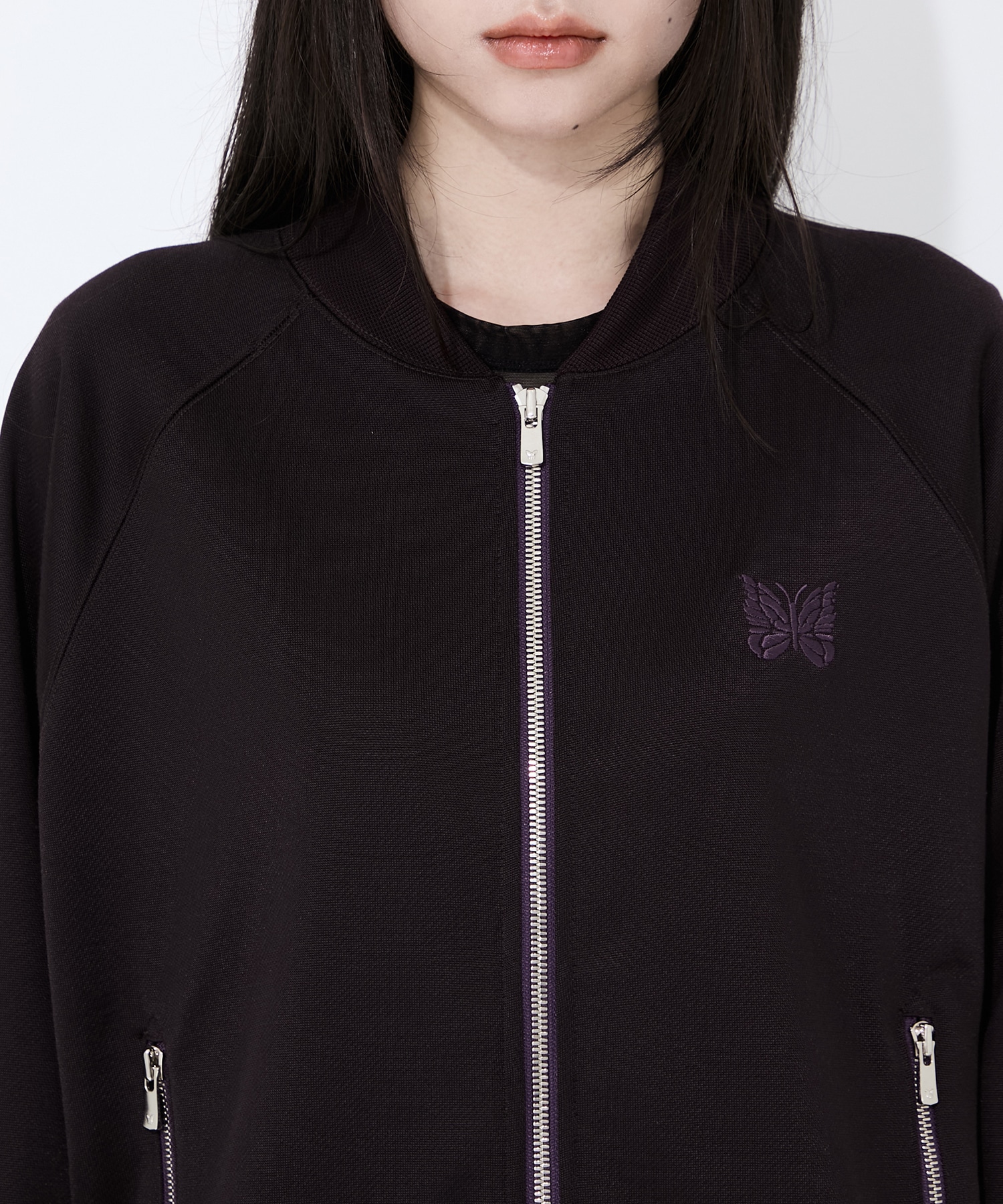 Dolman Sleeve Track Jacket - Bright Jersey Needles