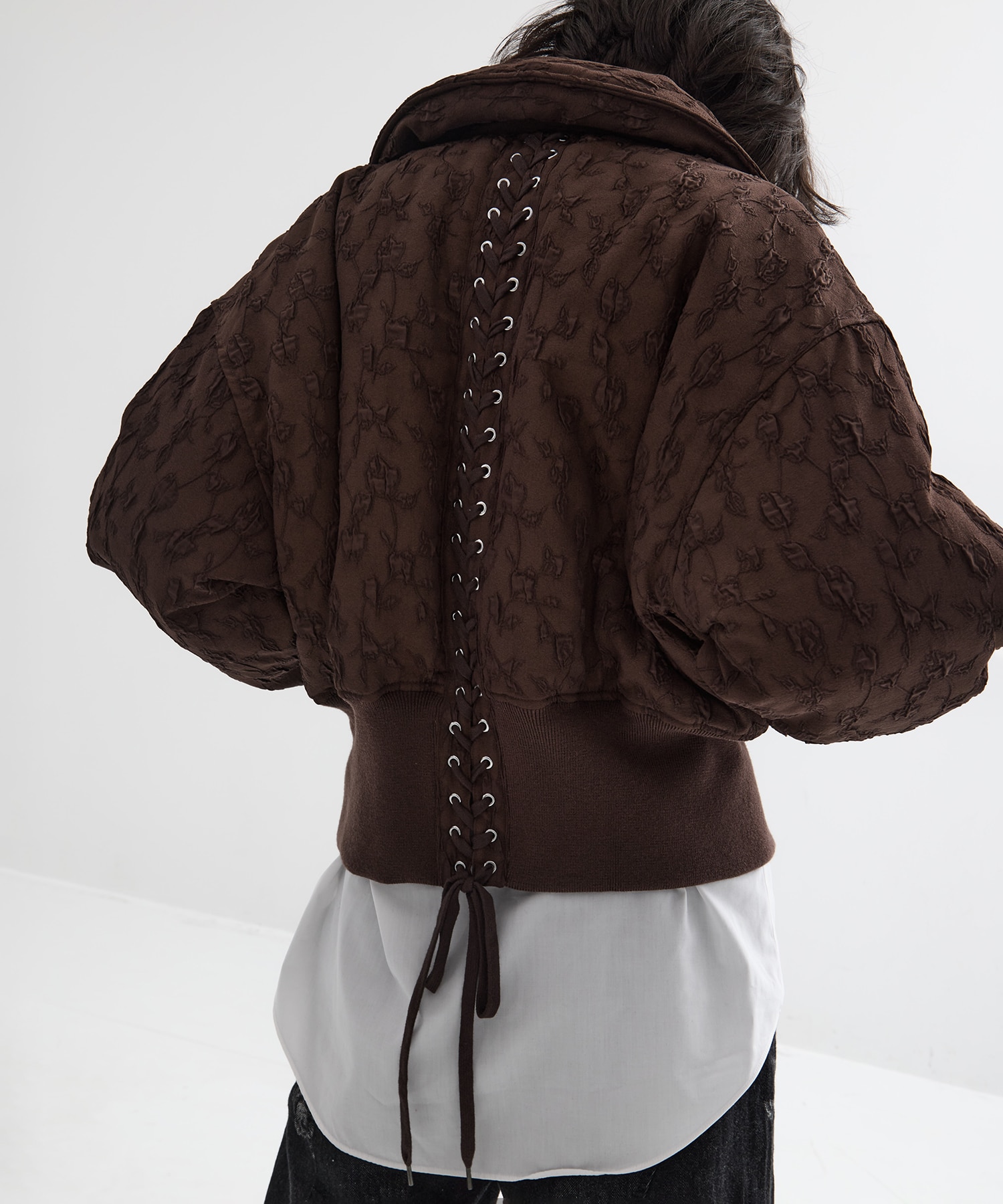 Floral jacquard bomber jacket FETICO