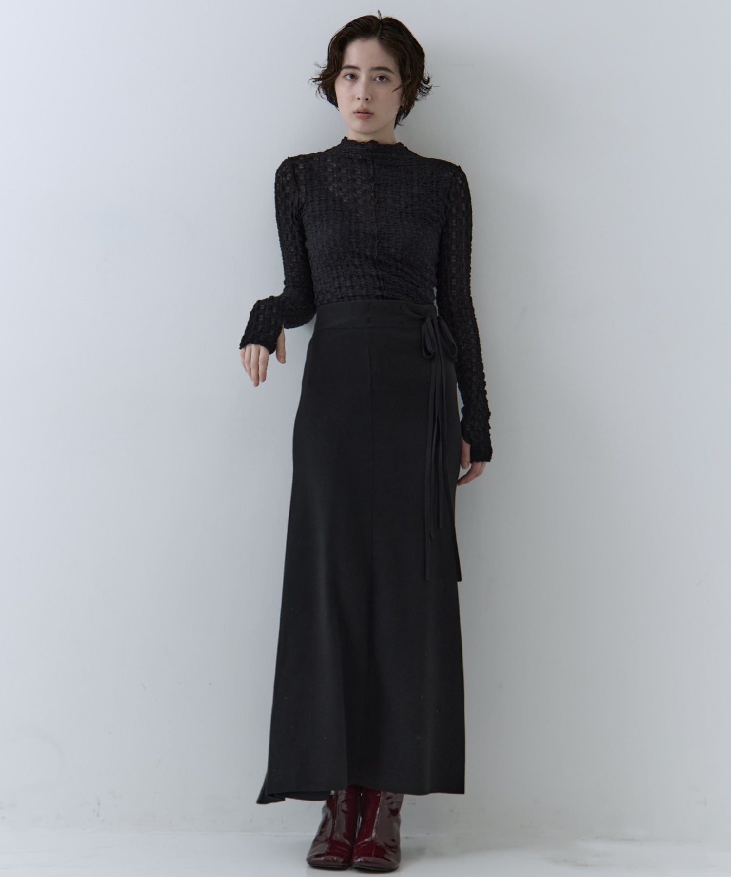 UND JACKET WINDING SKIRT KNIT SET DRESS AMERI