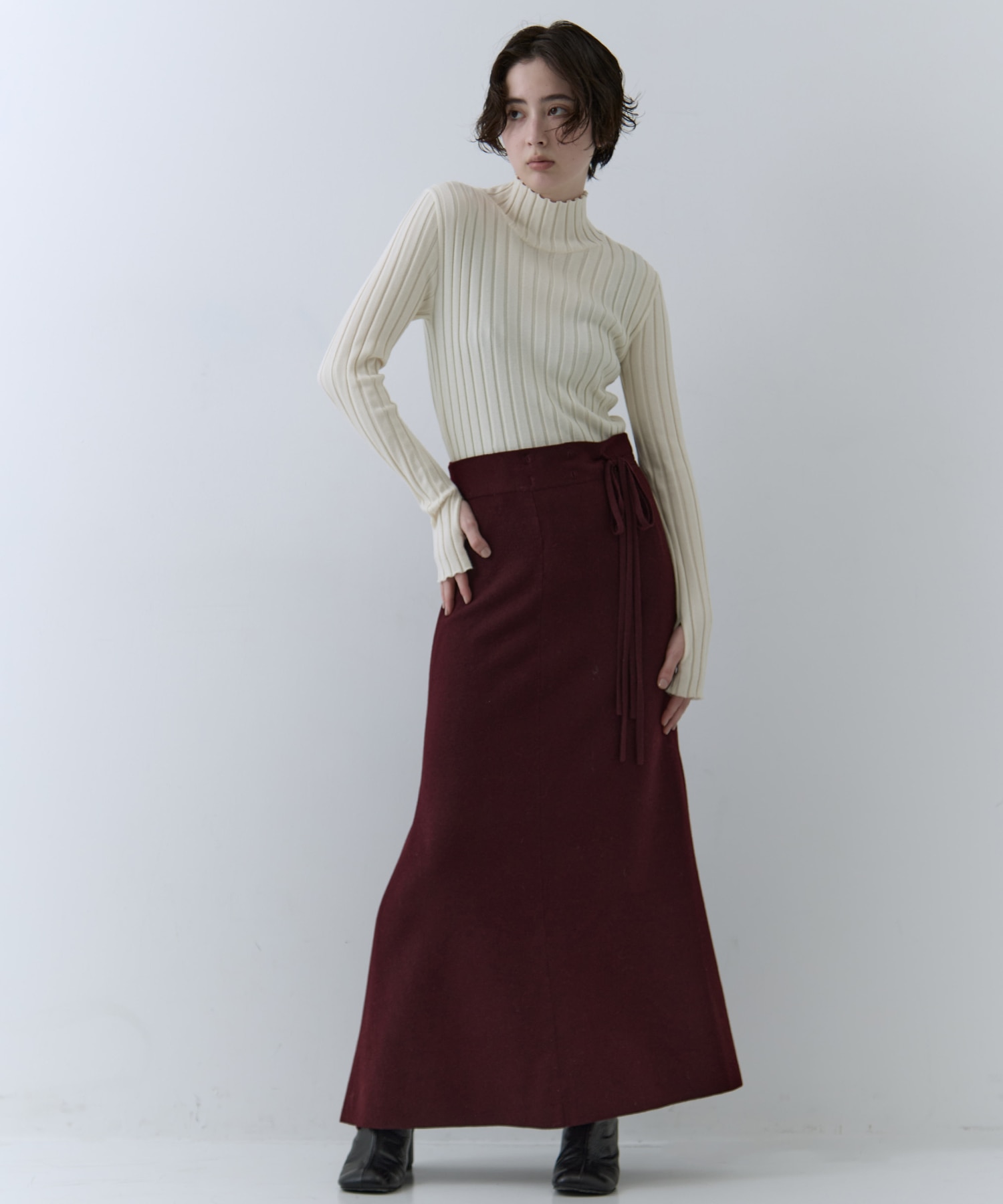 UND JACKET WINDING SKIRT KNIT SET DRESS AMERI