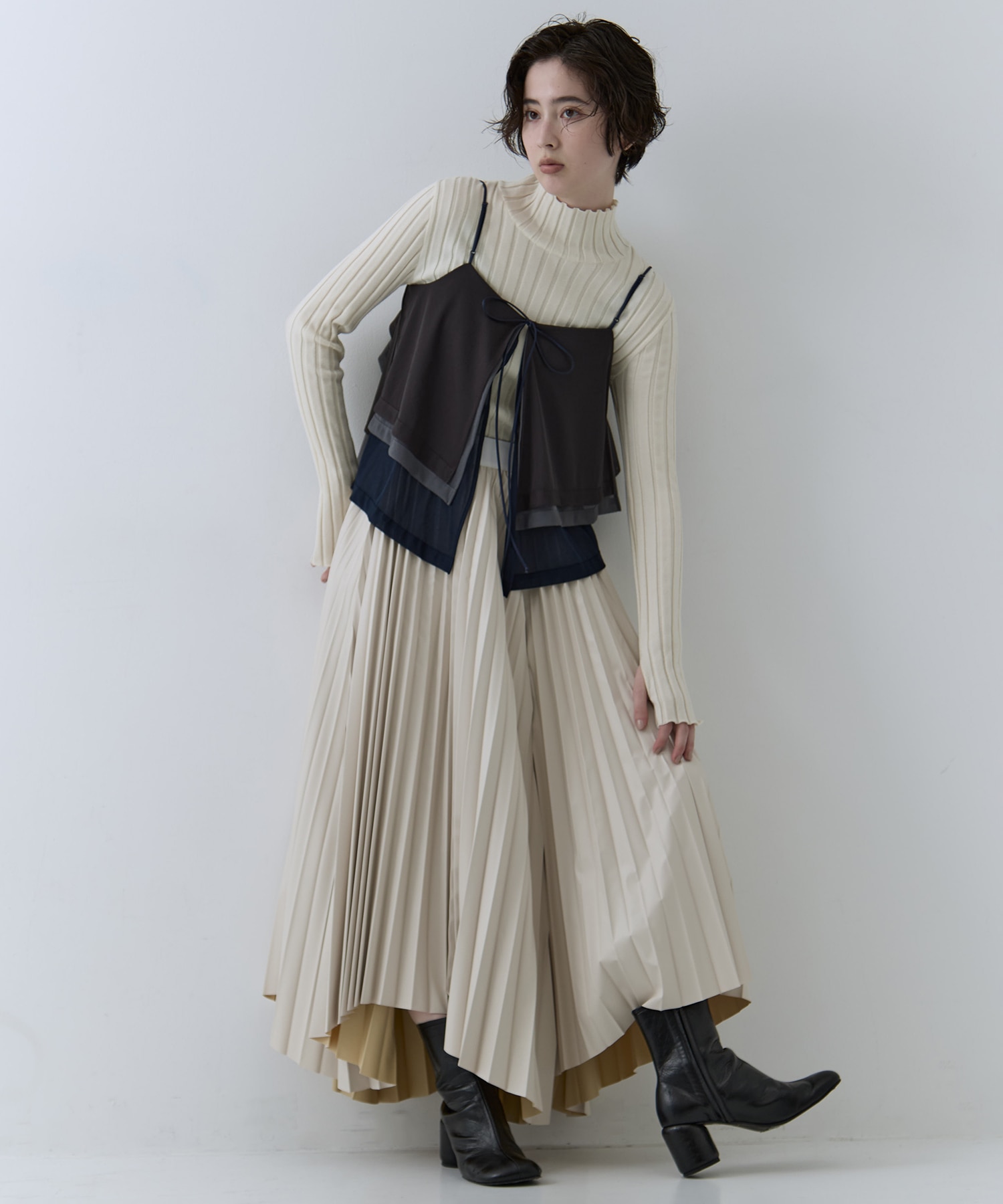 3way Camisole & Cashmere Long T STUDIOUS