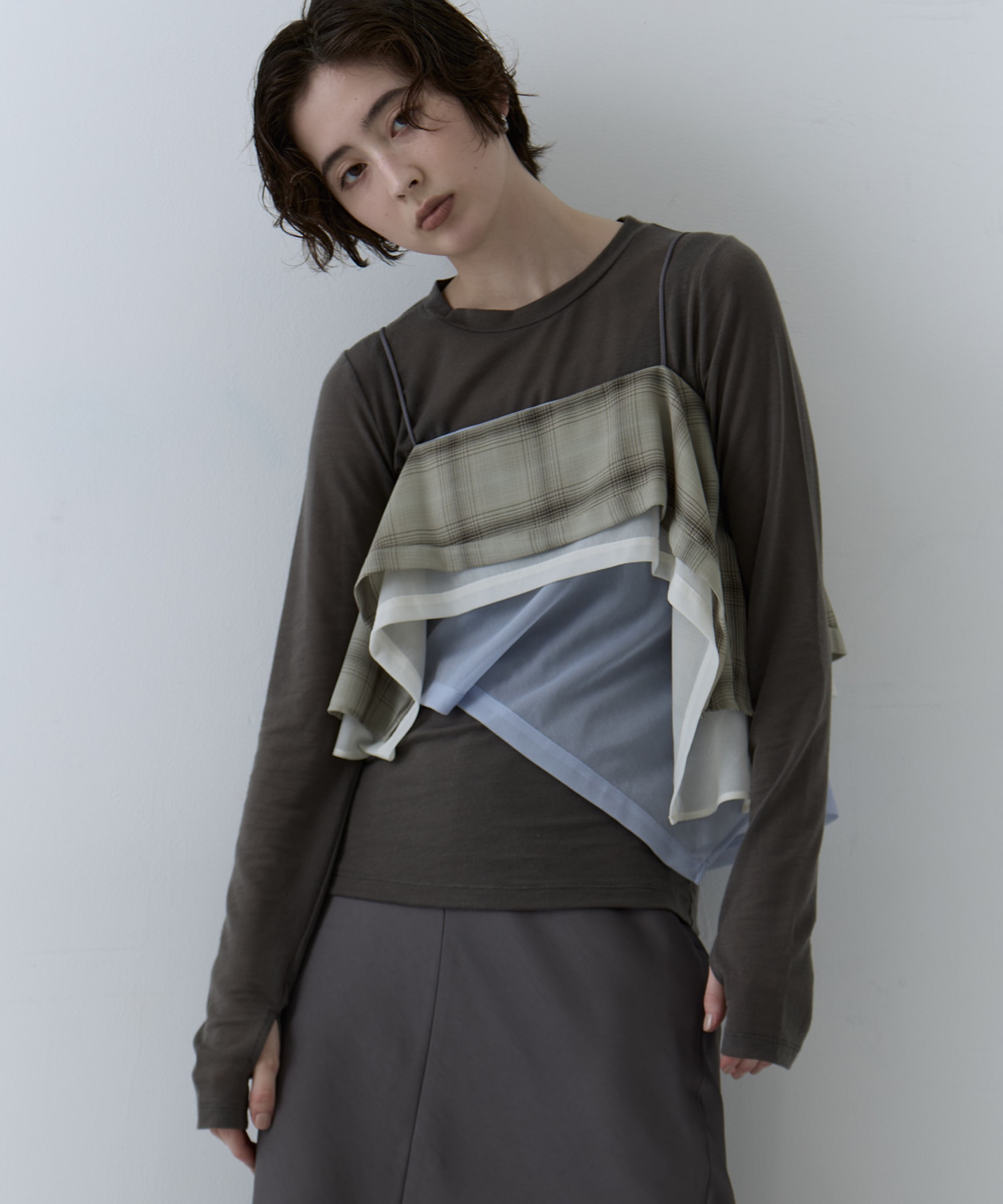 3way Camisole & Cashmere Long T STUDIOUS