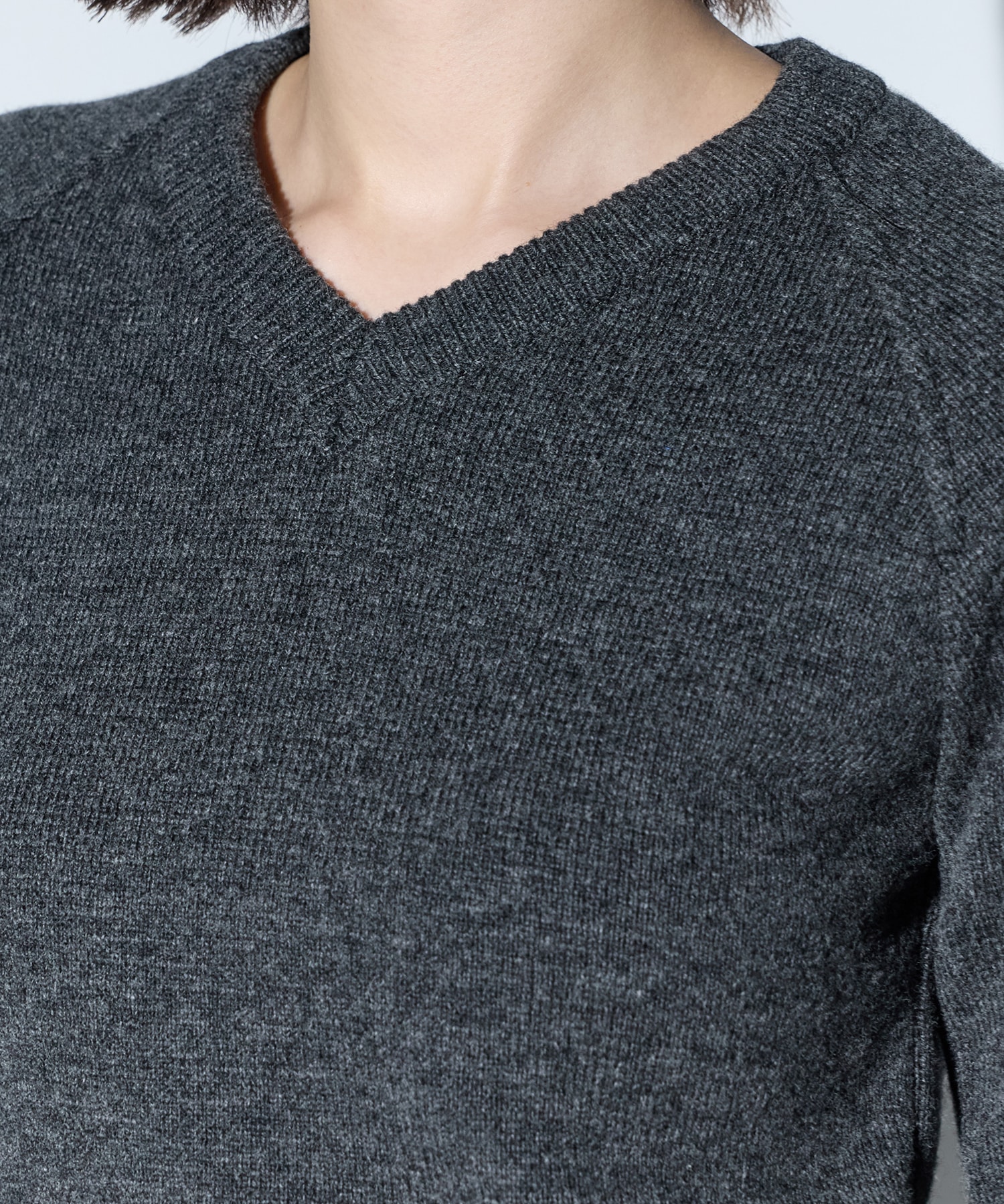 RERACS RAGRAN V NECK PULLOVER KNIT THE RERACS