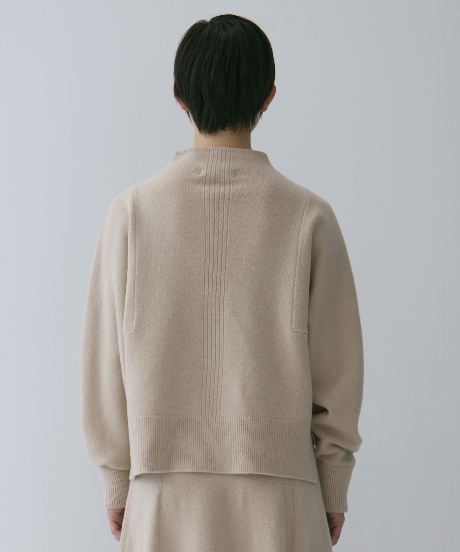 別注 CASHMERE BOAT NECK KNIT WRAPINKNOT