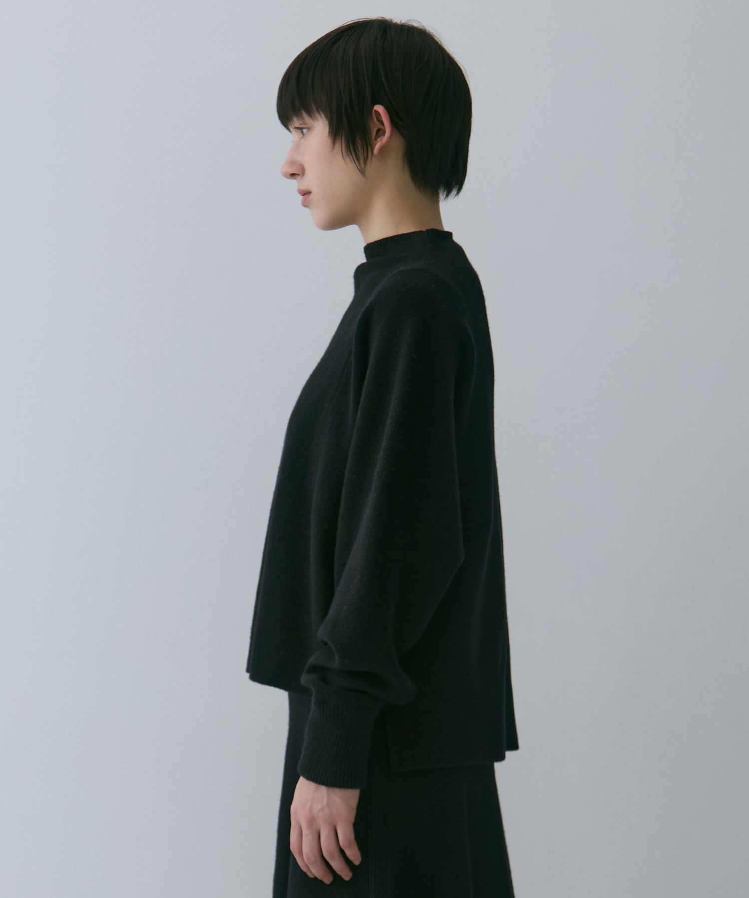 別注 CASHMERE BOAT NECK KNIT WRAPINKNOT