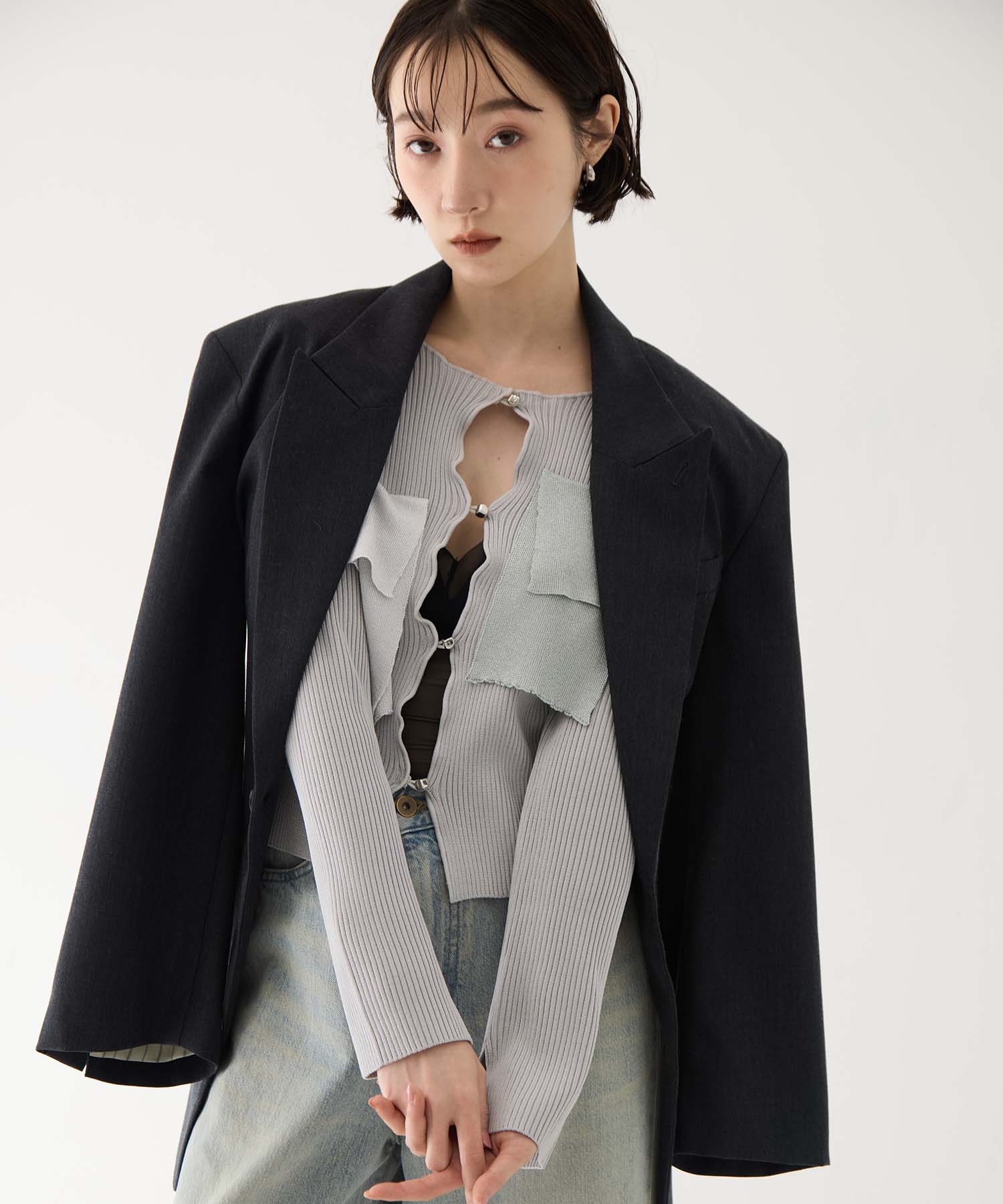 別注 RIB KNIT CARDIGAN kotohayokozawa