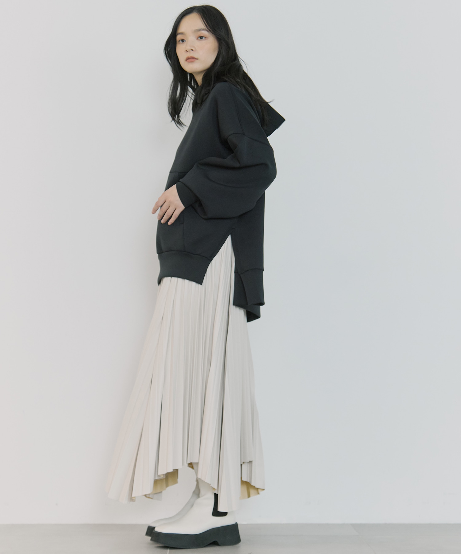 Faux Leather Pleated SK STUDIOUS