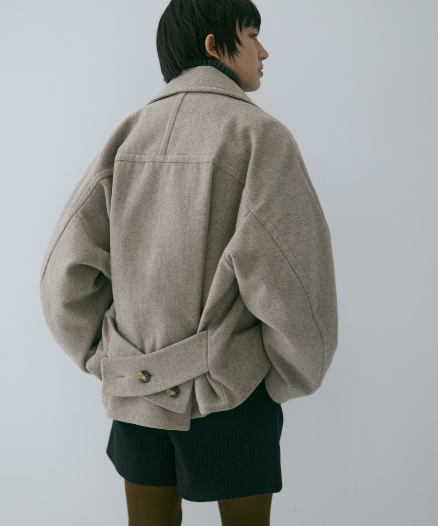 Stand Collar Wool Blouson STUDIOUS