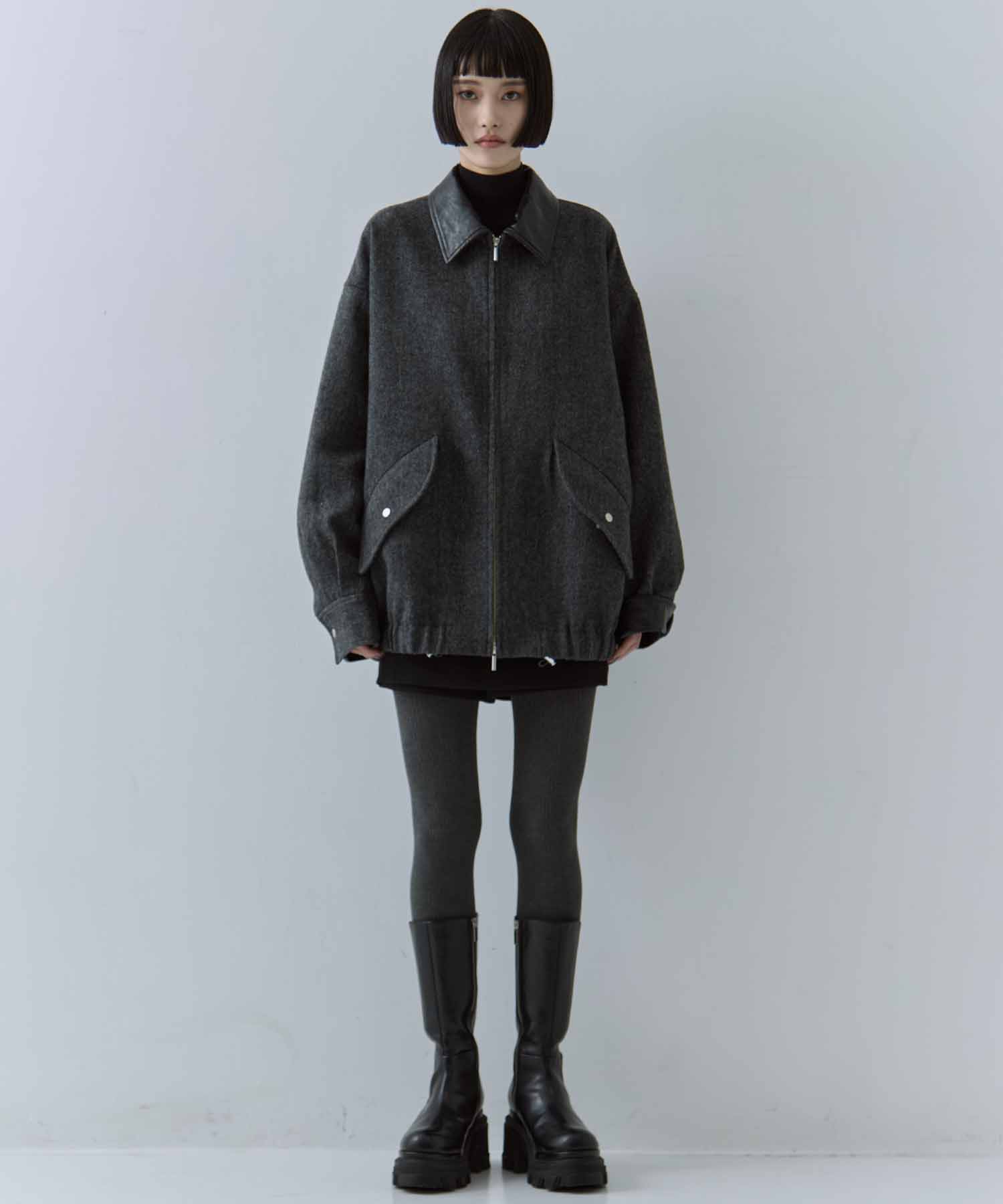 UND TWEED WORK DETAIL BLOUSON AMERI