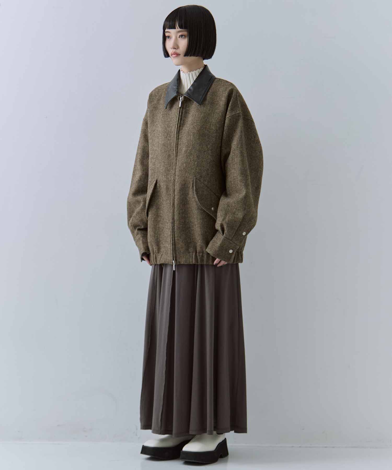 UND TWEED WORK DETAIL BLOUSON AMERI